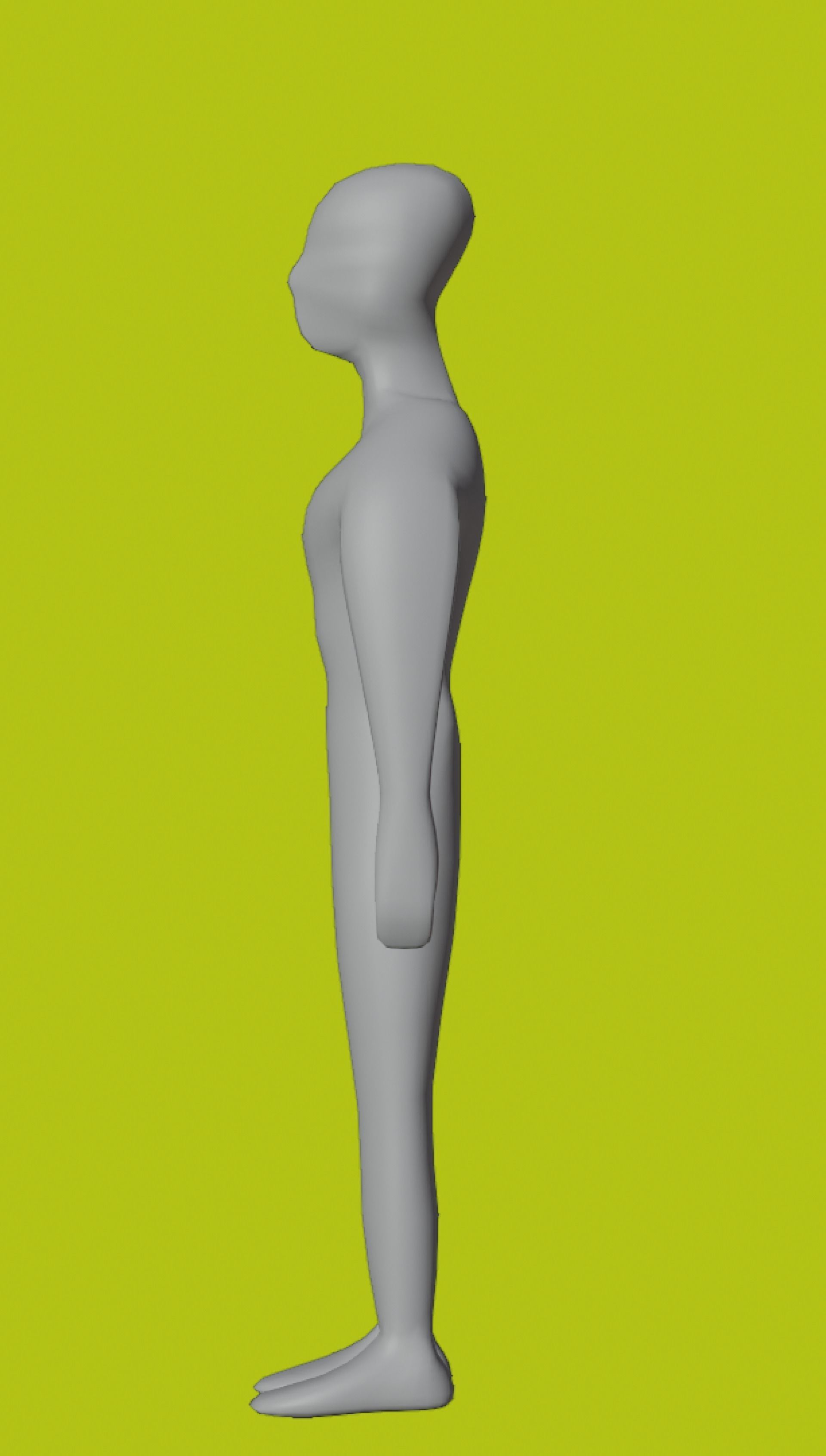 LowPoly Base Mesh-MALE Low-poly 3D model_14