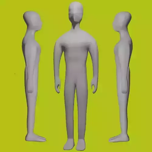 LowPoly Base Mesh-MALE