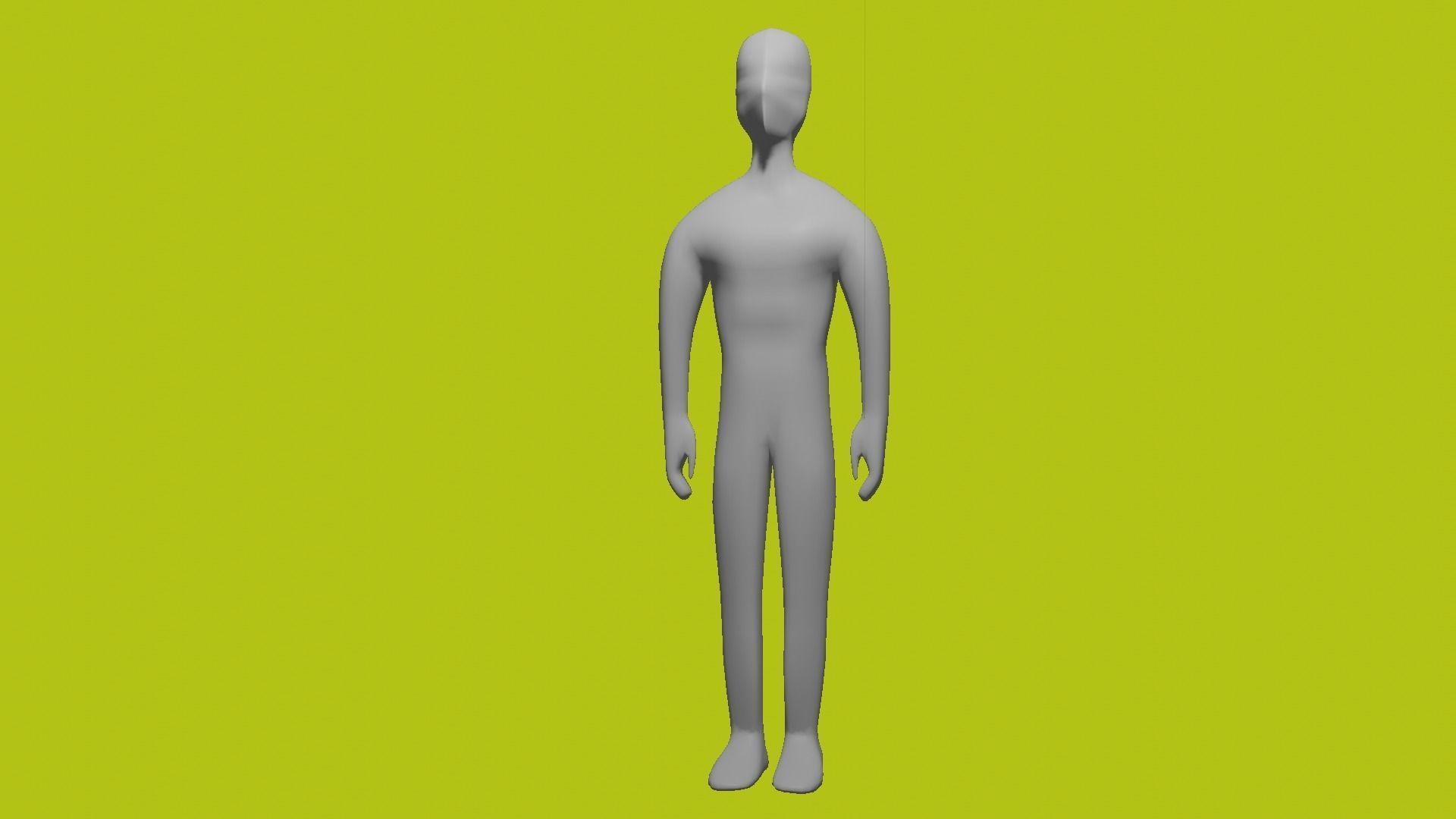 LowPoly Base Mesh-MALE Low-poly 3D model_11