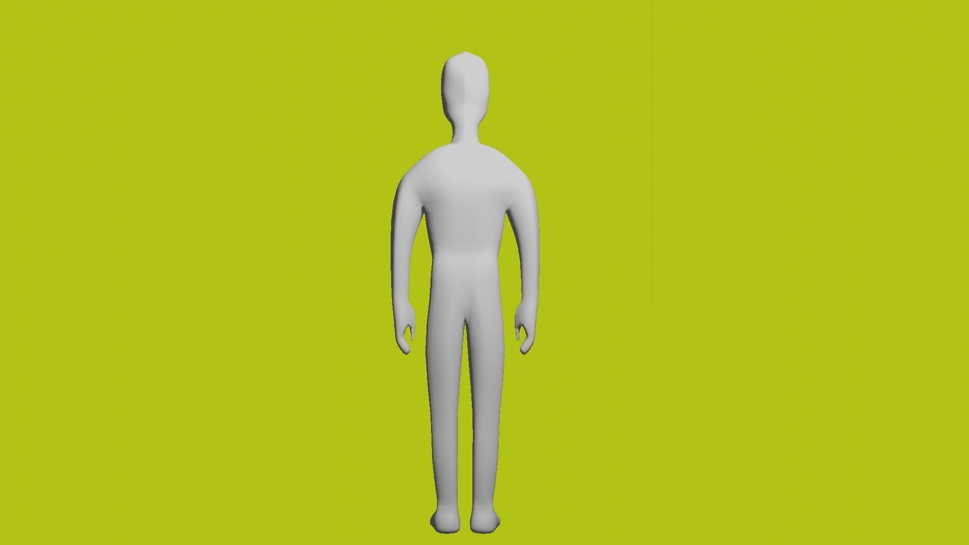 LowPoly Base Mesh-MALE Low-poly 3D model_3