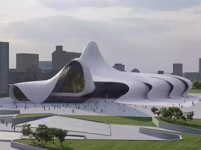Heydar aliyev center Low-poly 3D model