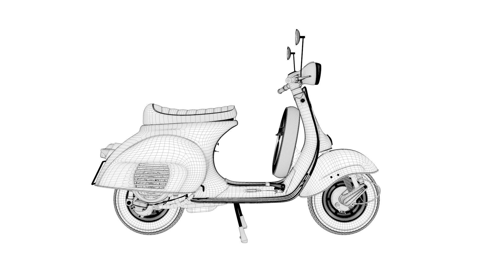 Vespa VNB 125 Classic 3D model_9