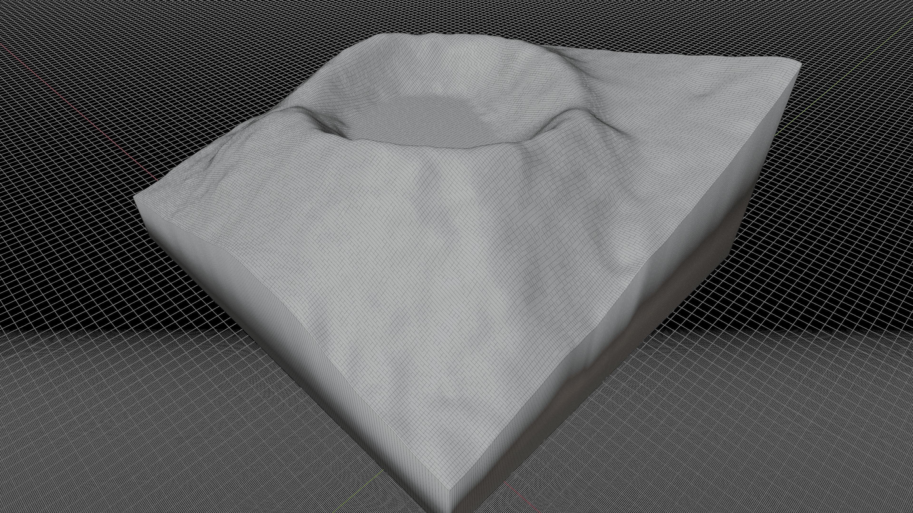 Onami-ike Crater Lake 3d model terrain Low-poly 3D model_8