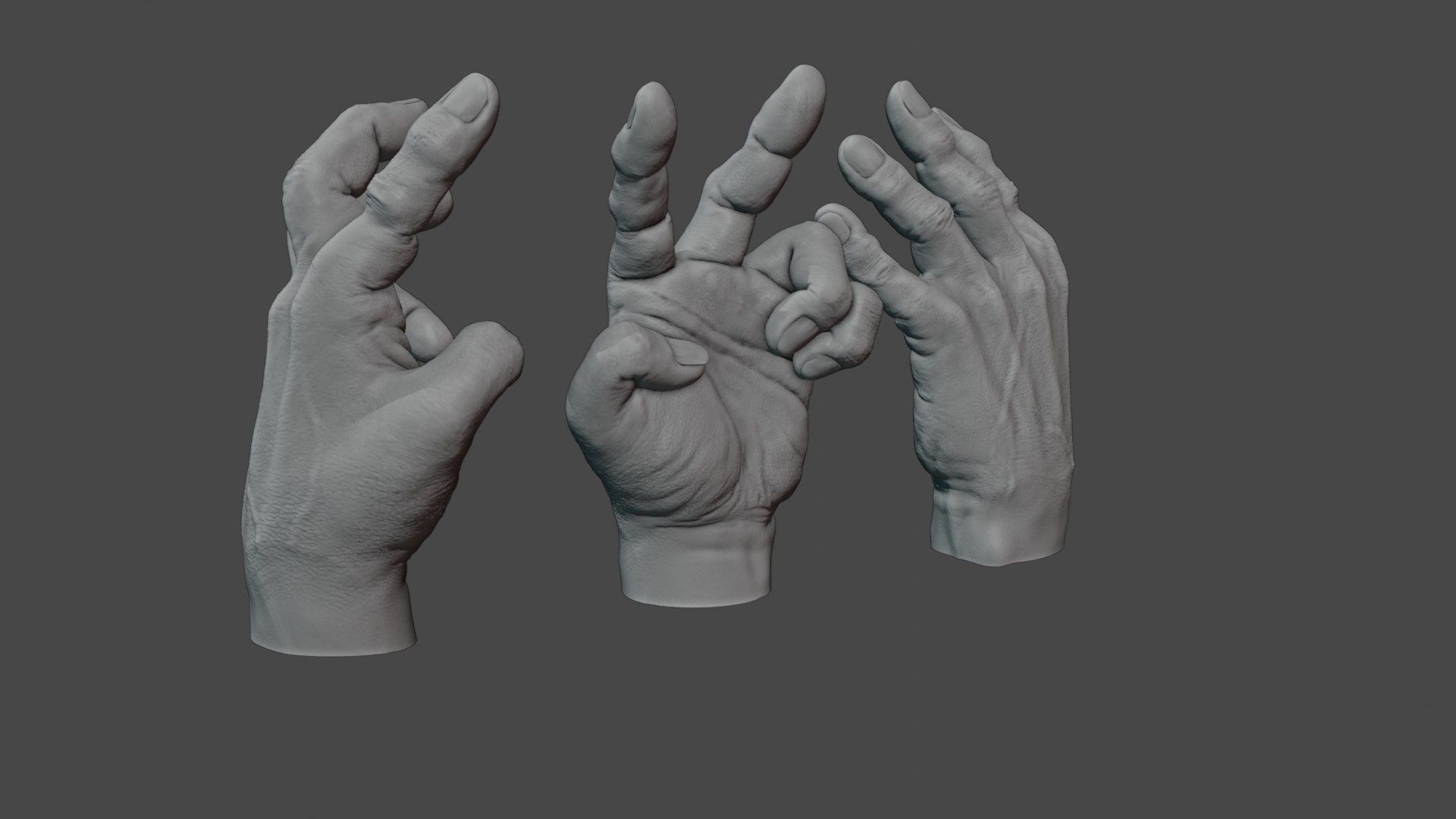 Human hand 3D model_2