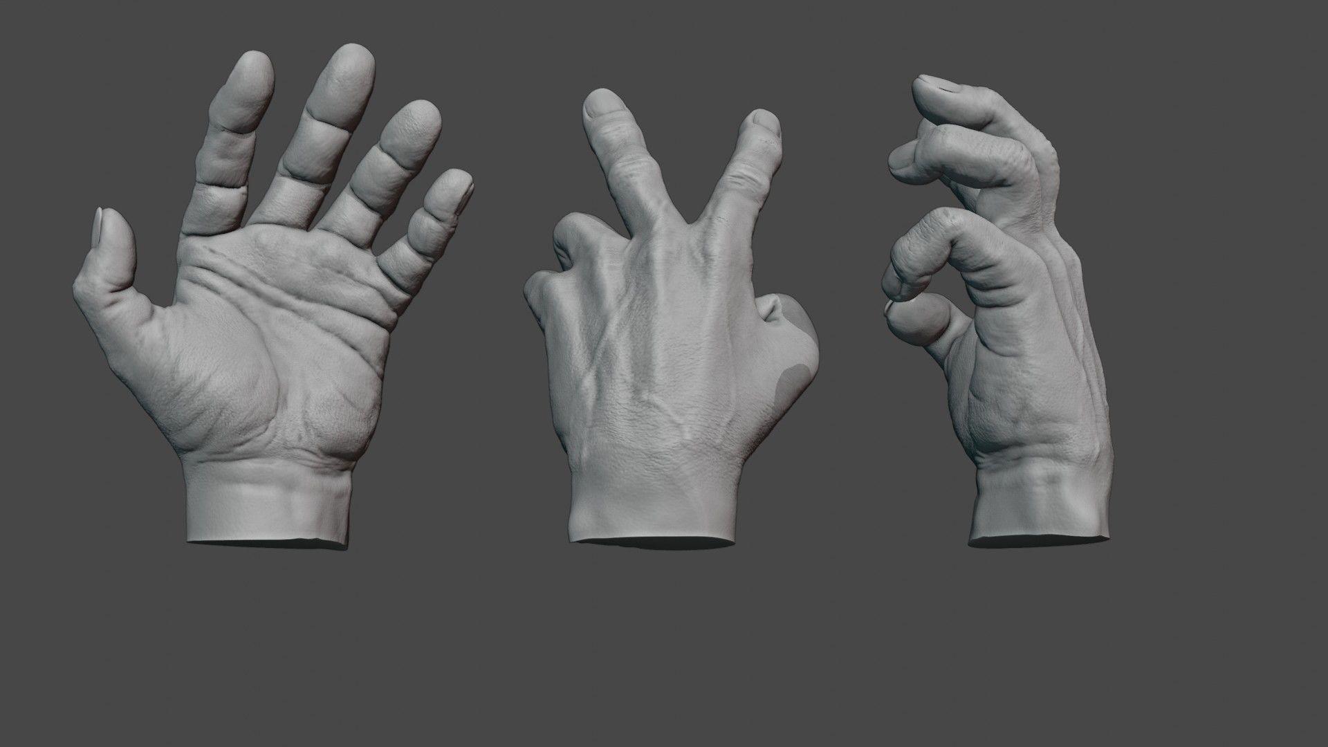 Human hand 3D model_1