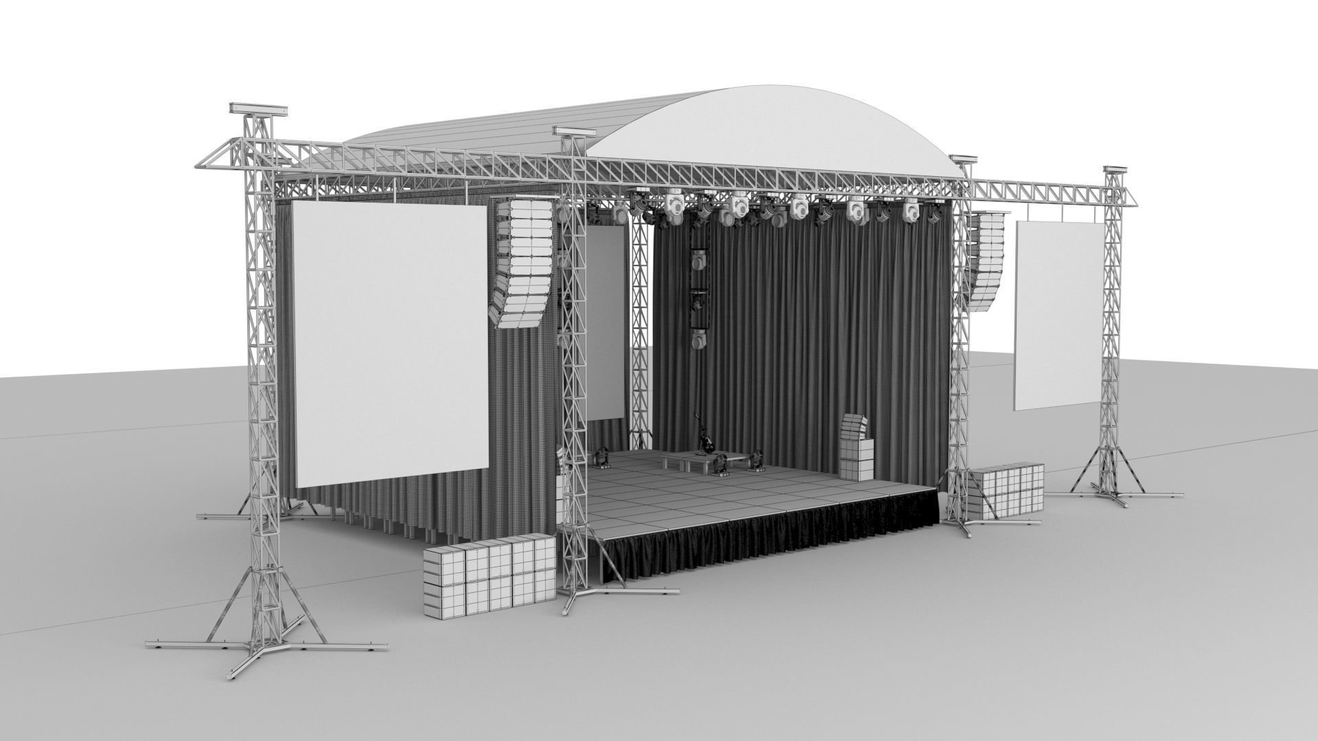 Concert Stage 3D model_5
