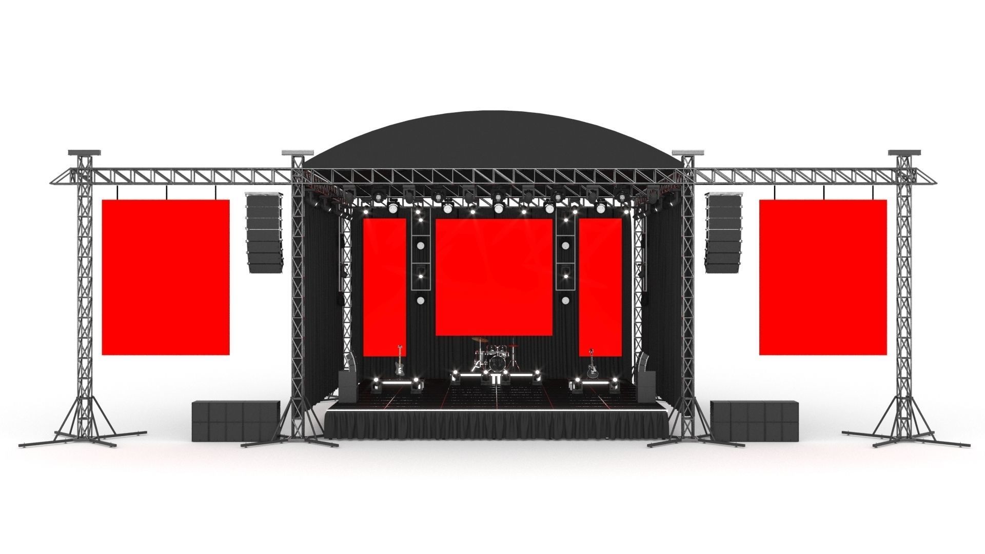 Concert Stage 3D model_1