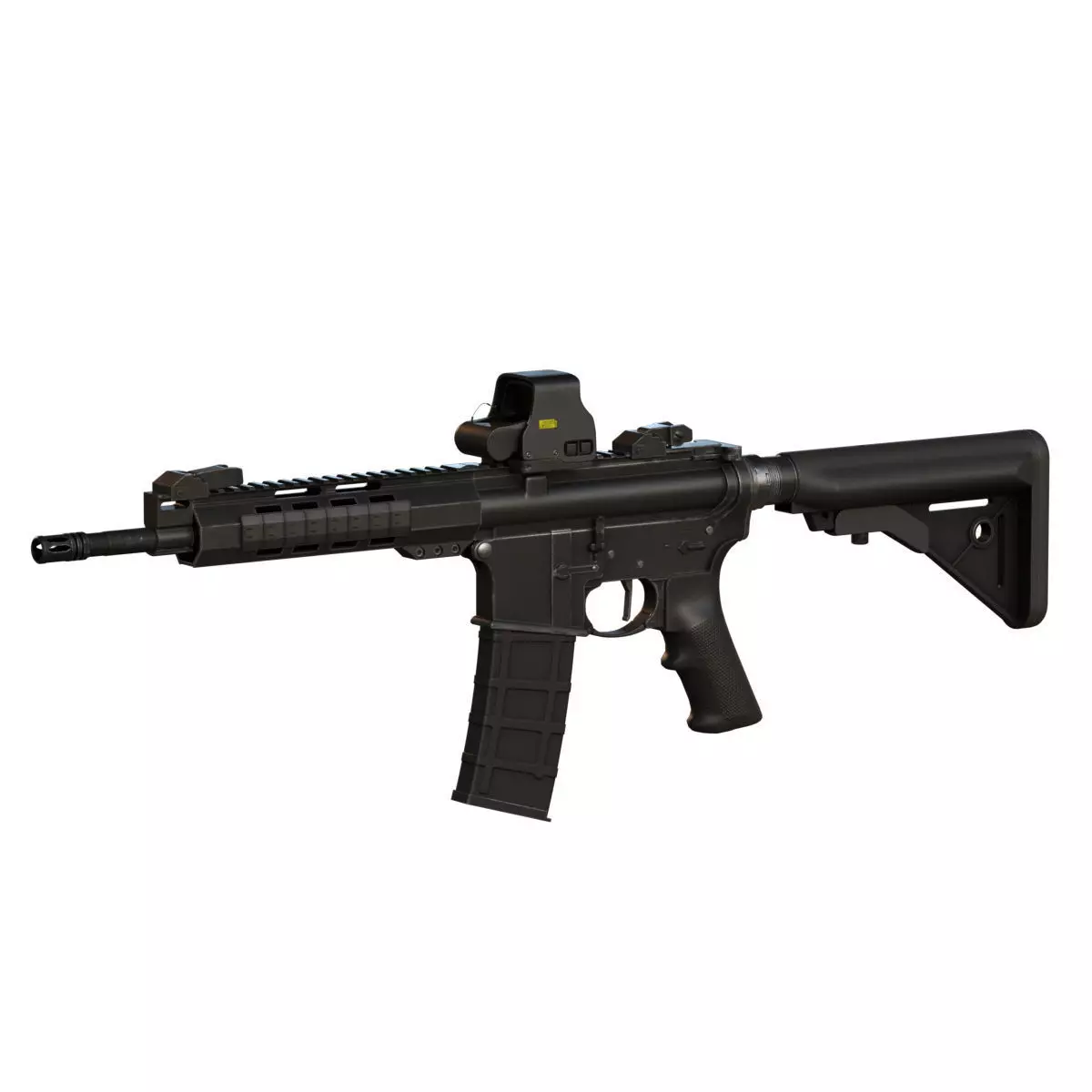 AR-15 Assault Rifle Low-poly 3D model_0