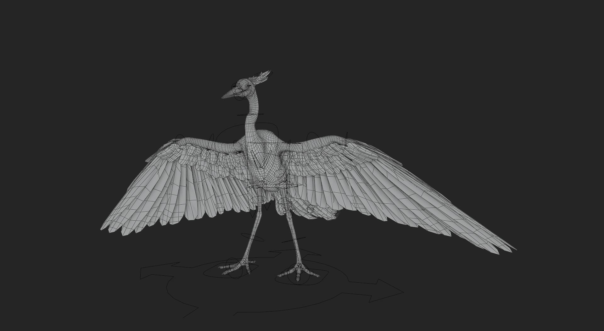Chim Lac Bird - Rigged - Animated 3D model_8