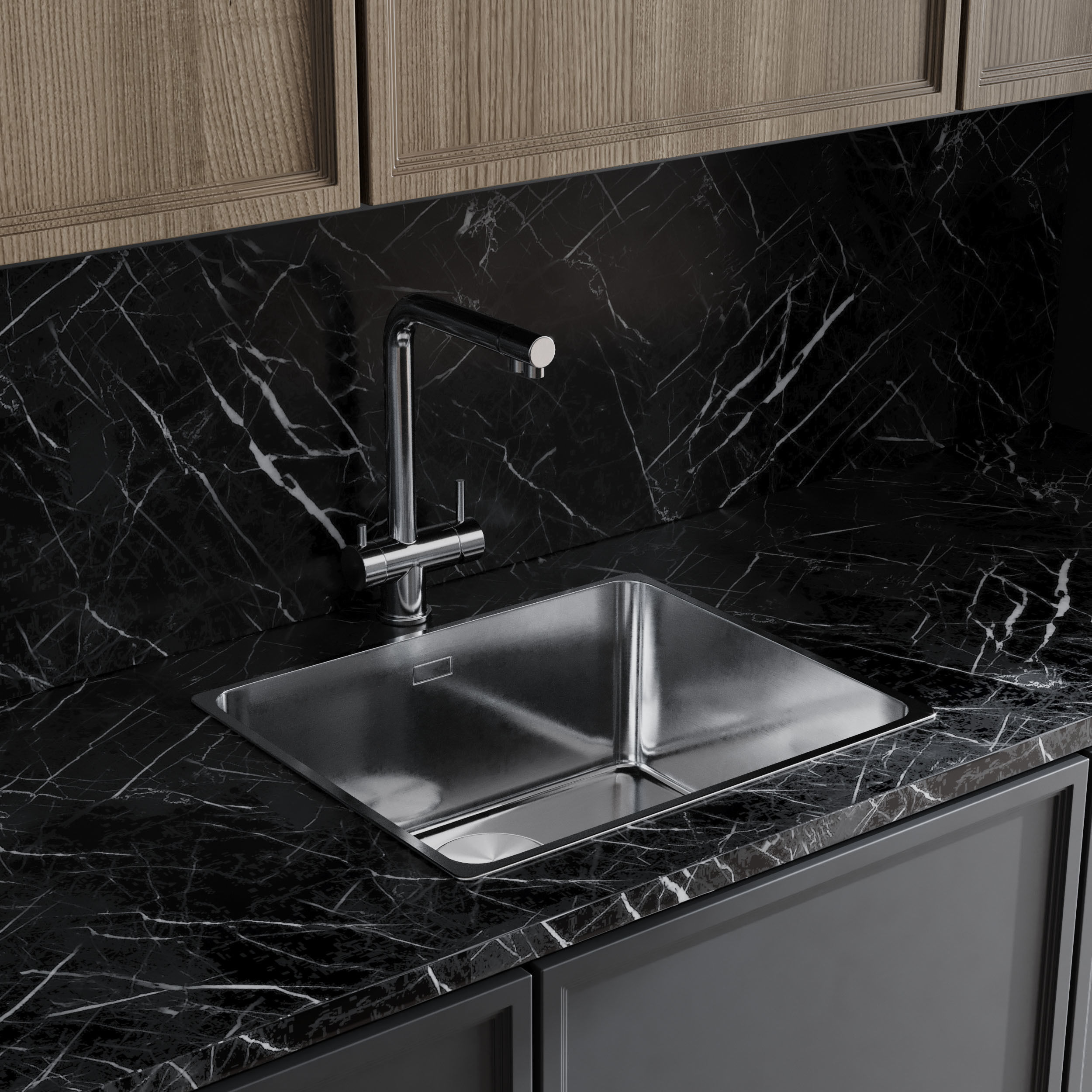 Kitchen Appliance Bosch Kitchen No 45 Low-poly 3D model_4