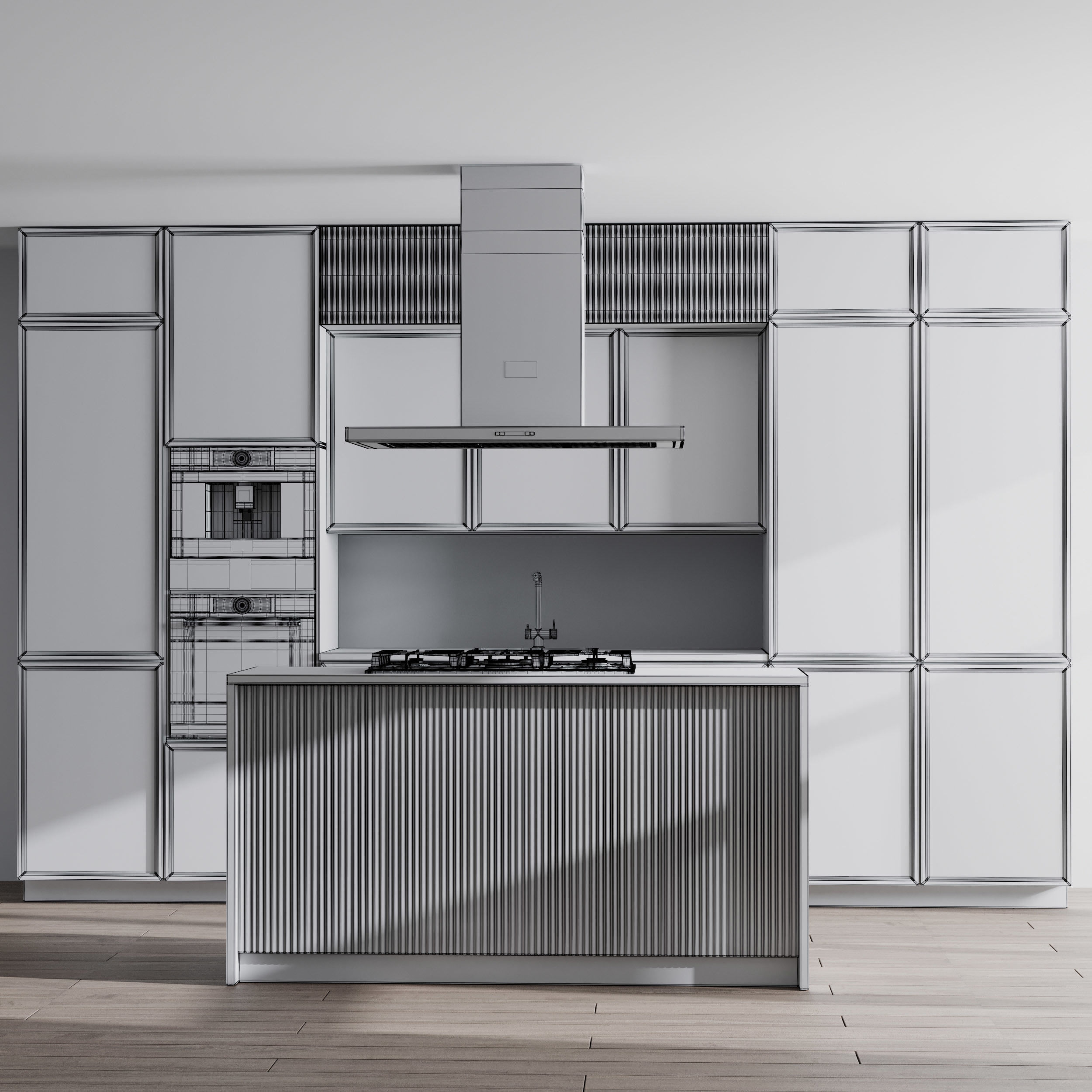 Kitchen Appliance Bosch Kitchen No 45 Low-poly 3D model_5