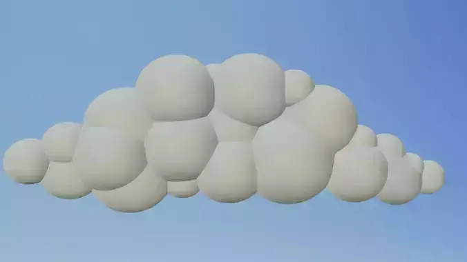 LOW POLY CLOUD - CARTOON 3D model Low-poly 3D model