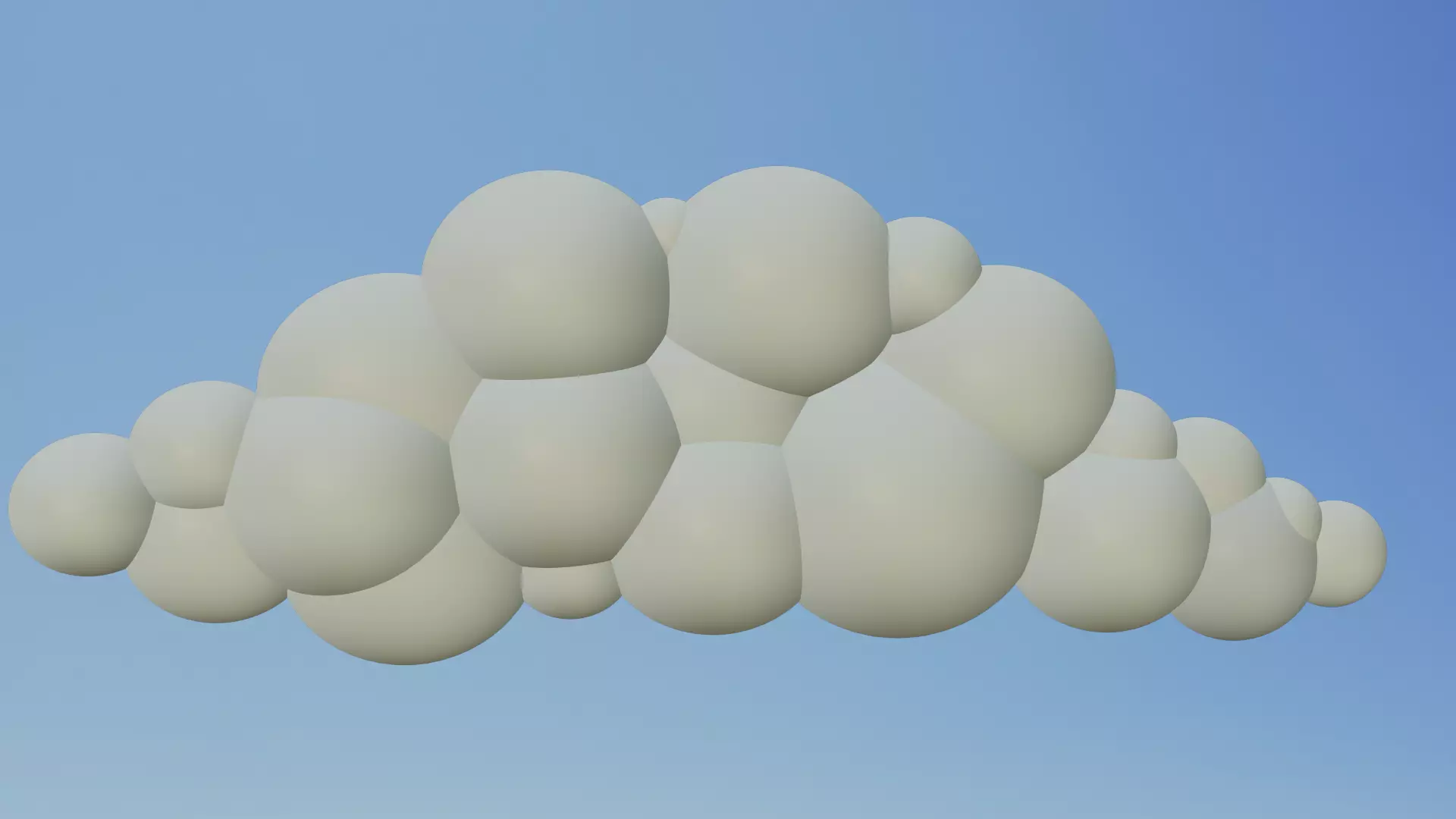 LOW POLY CLOUD - CARTOON 3D model Low-poly 3D model_0