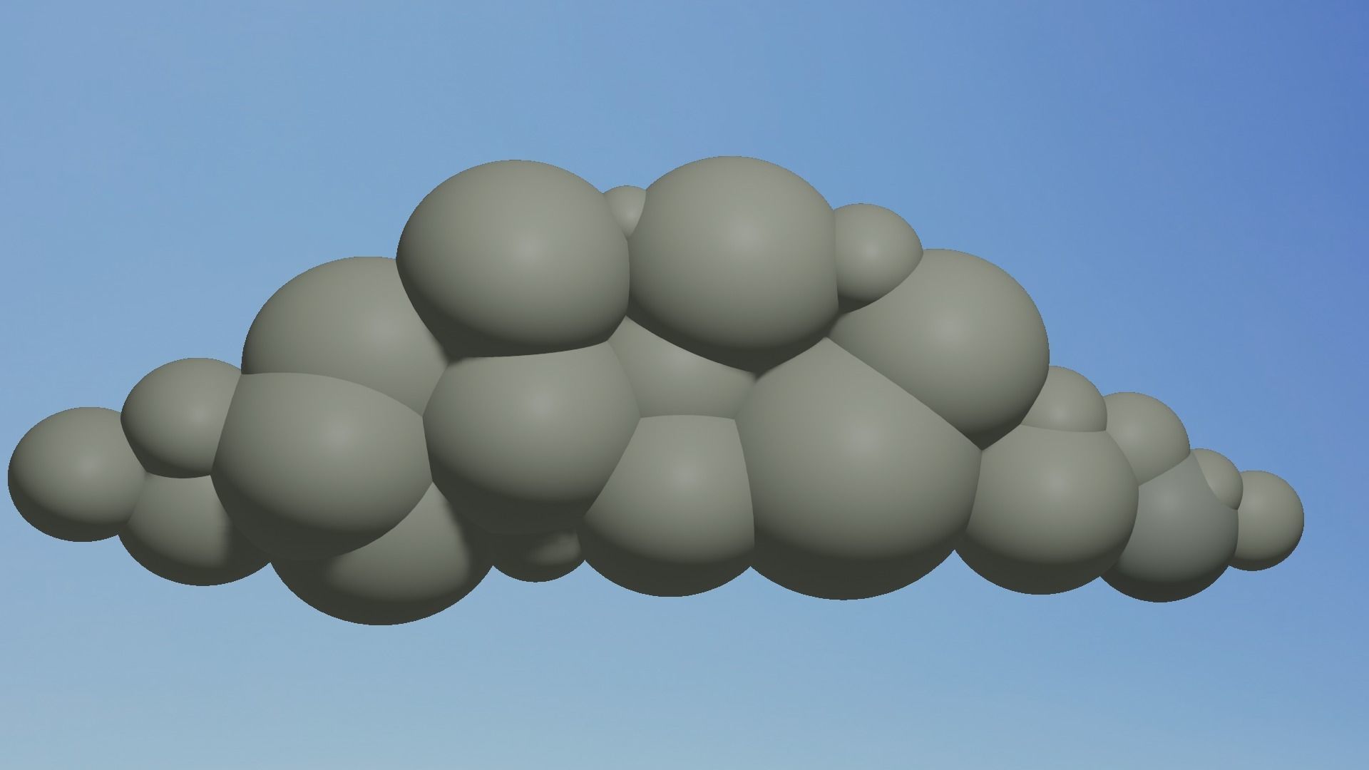 LOW POLY CLOUD - CARTOON 3D model Low-poly 3D model_1