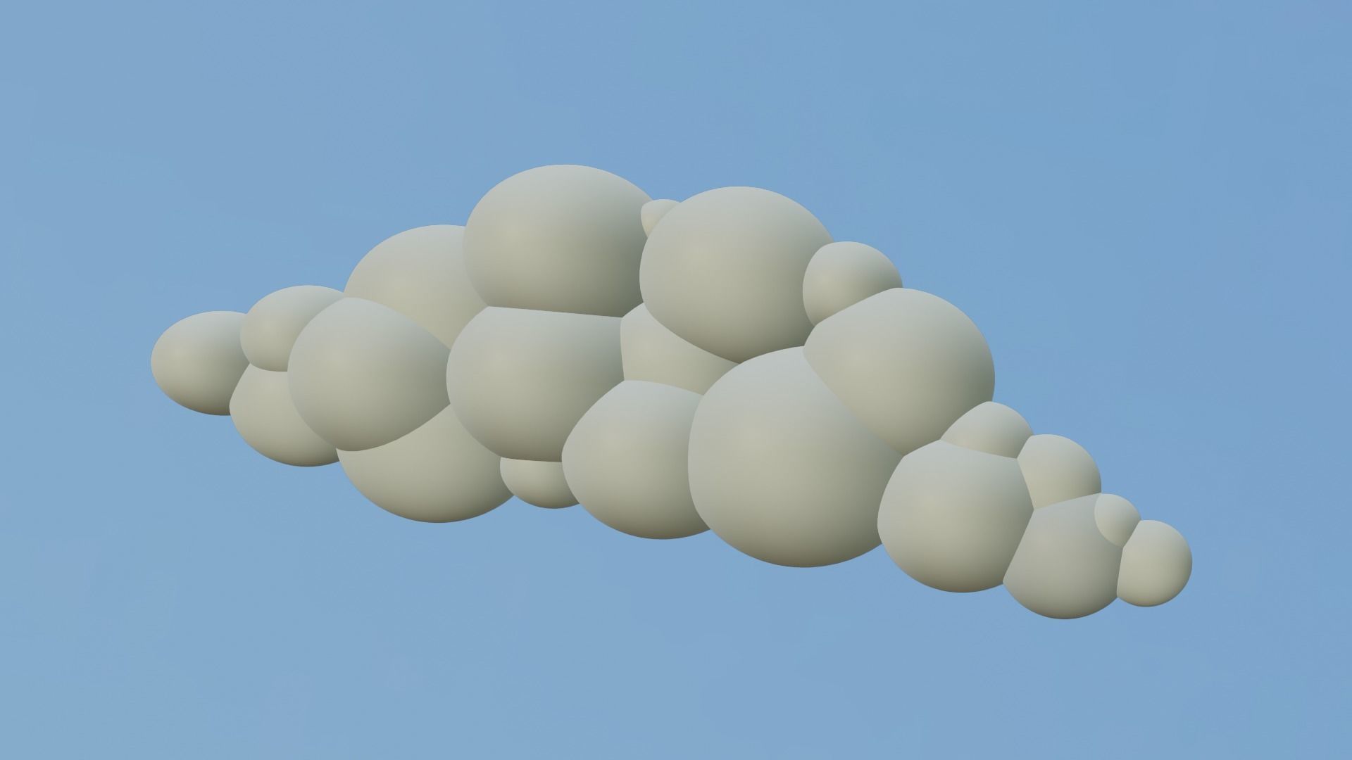 LOW POLY CLOUD - CARTOON 3D model Low-poly 3D model_3
