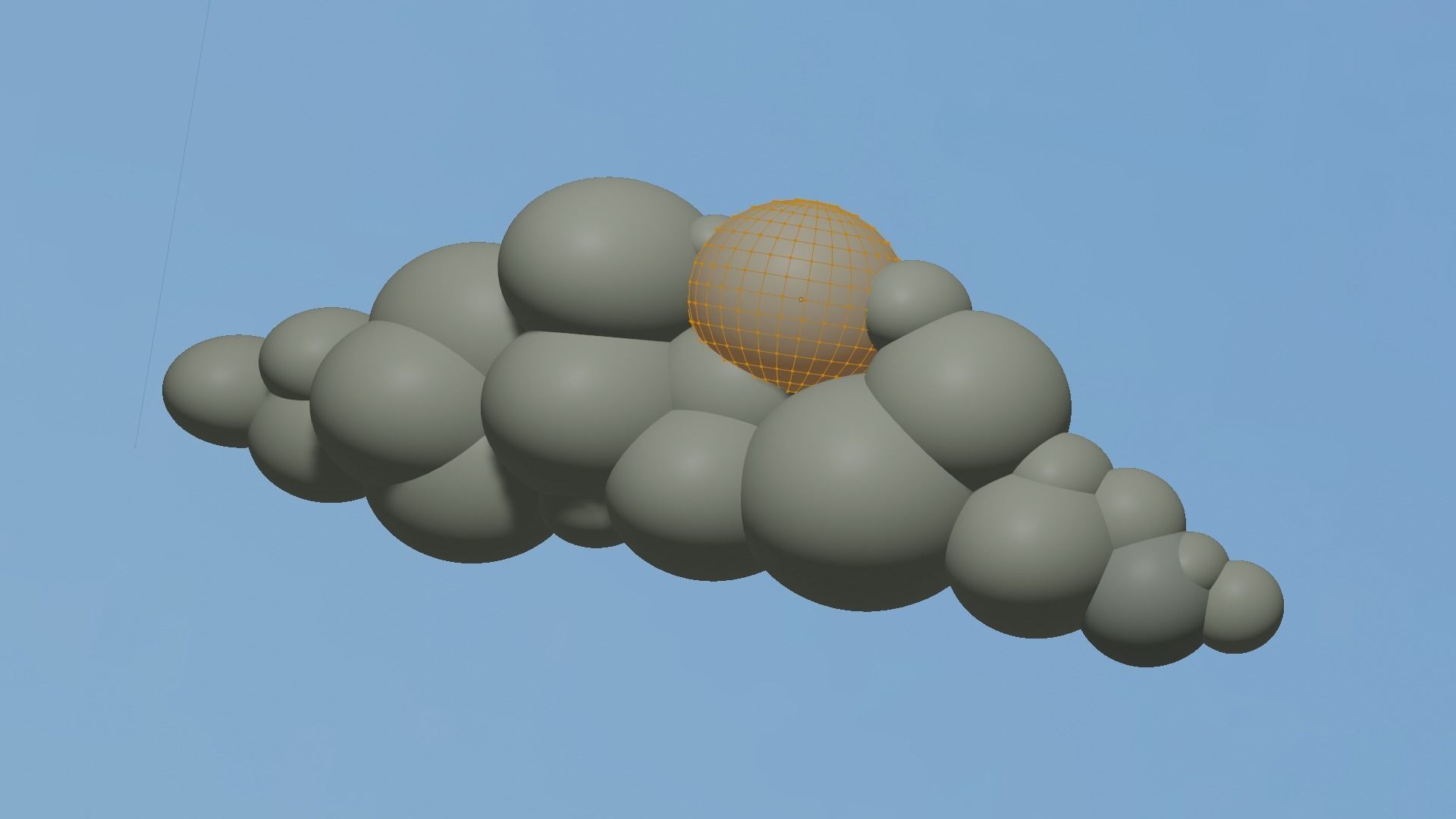 LOW POLY CLOUD - CARTOON 3D model Low-poly 3D model_5
