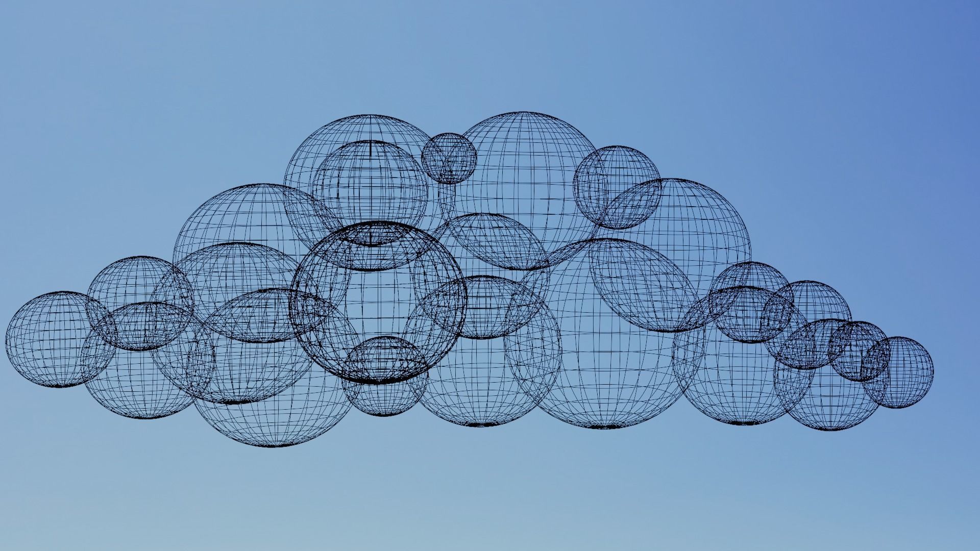 LOW POLY CLOUD - CARTOON 3D model Low-poly 3D model_2