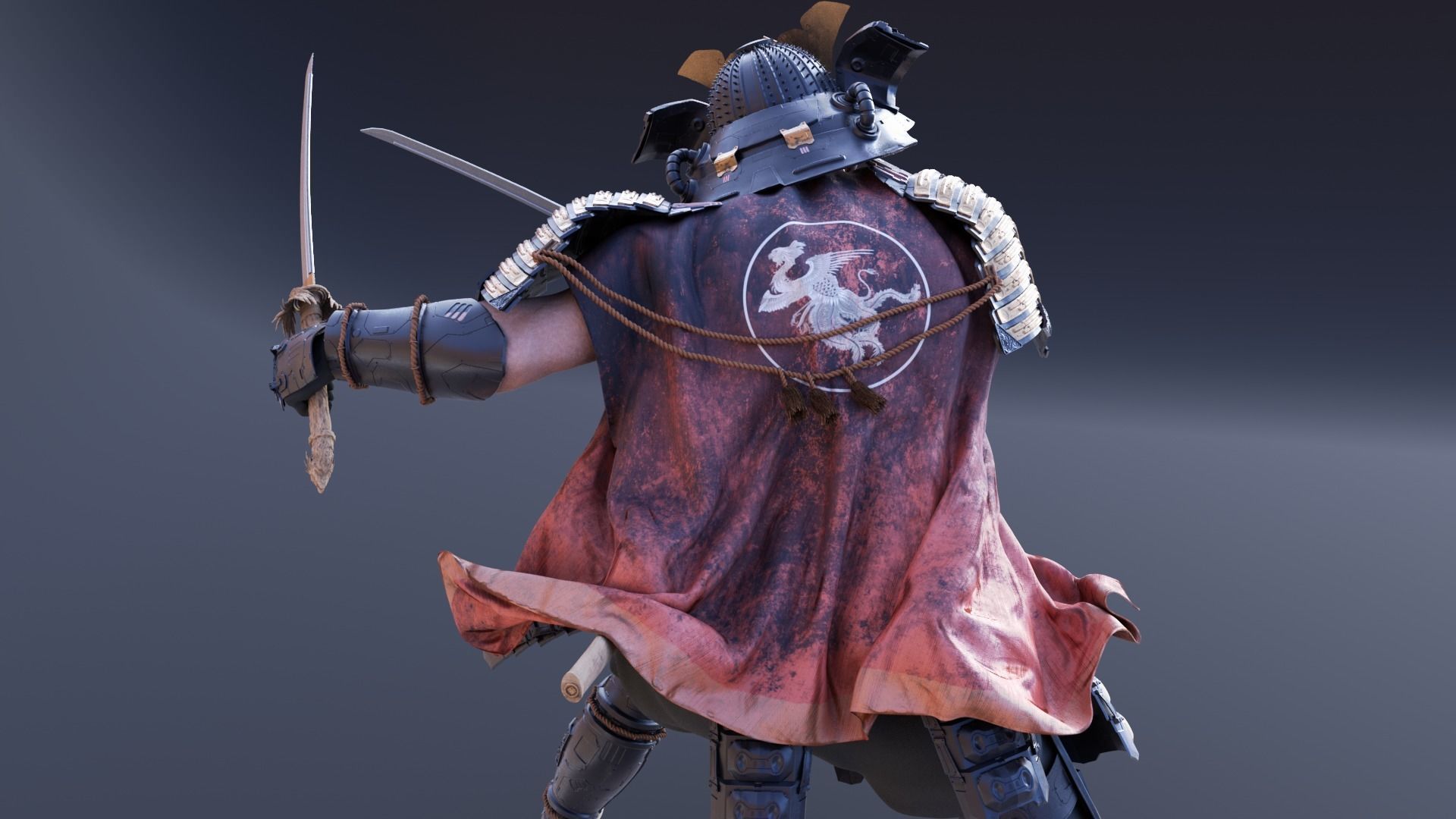 Samurai 3D model_8