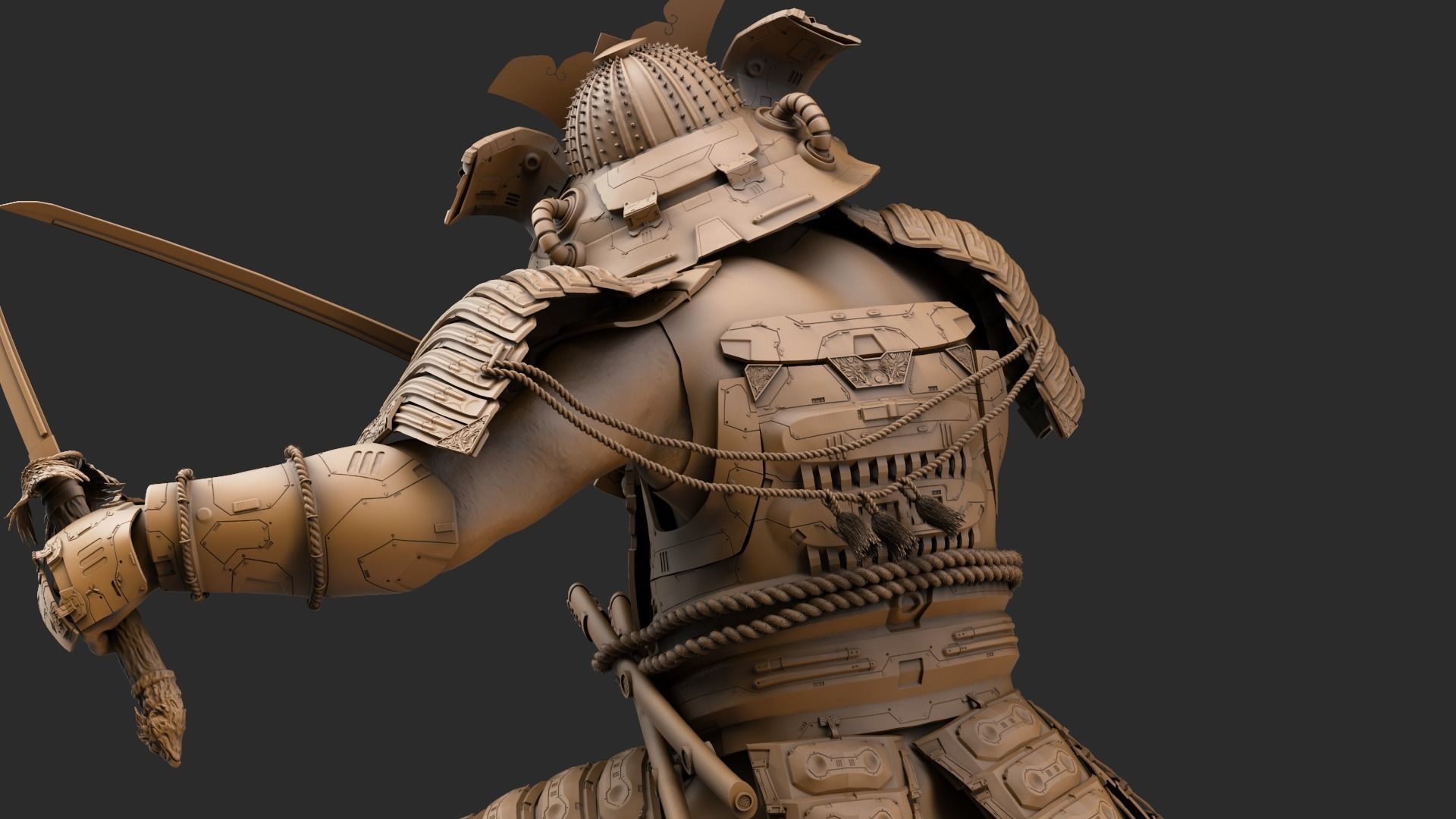 Samurai 3D model_5