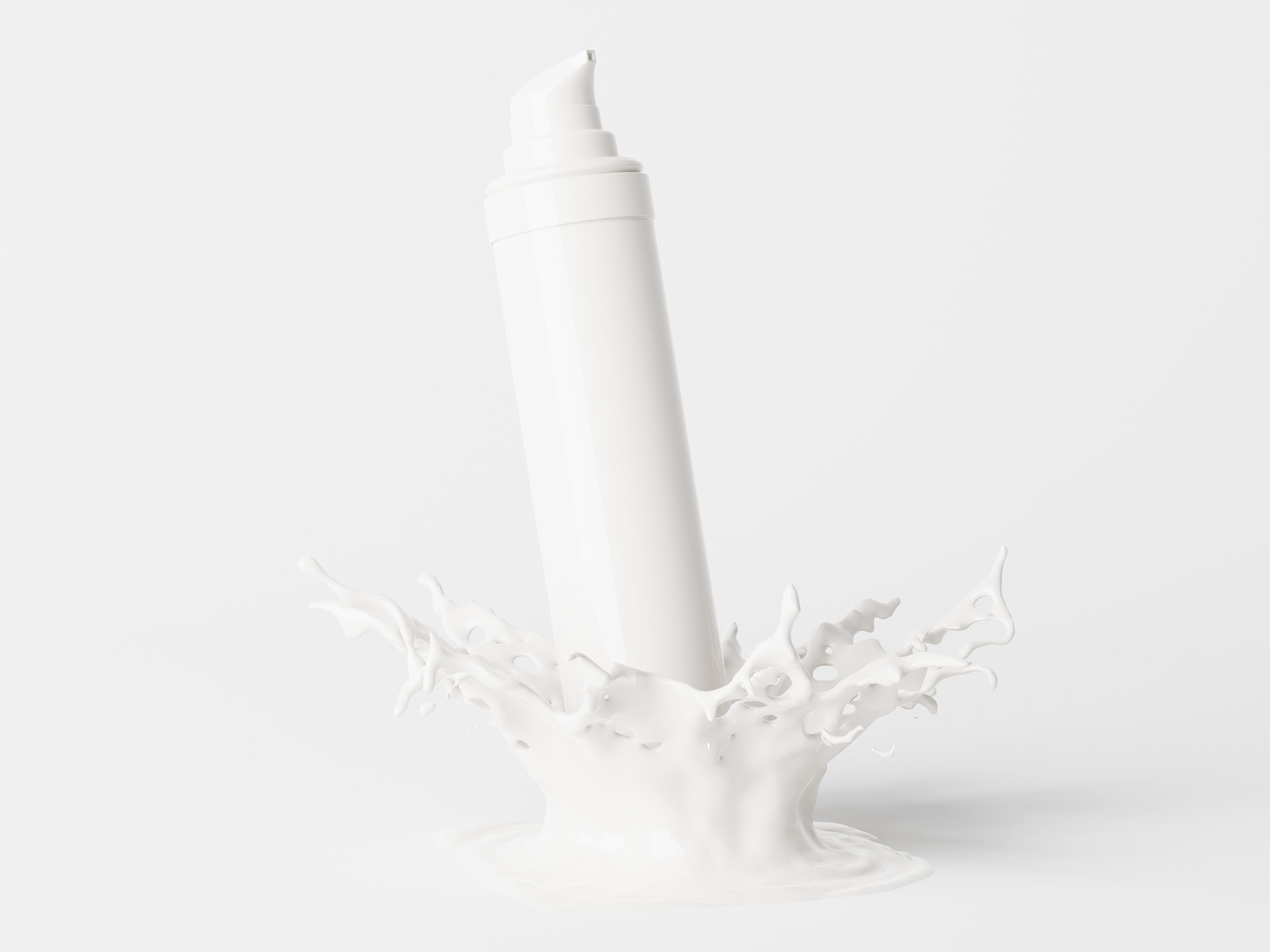 Tall Airless Pump Bottle and Box Low-poly 3D model_4