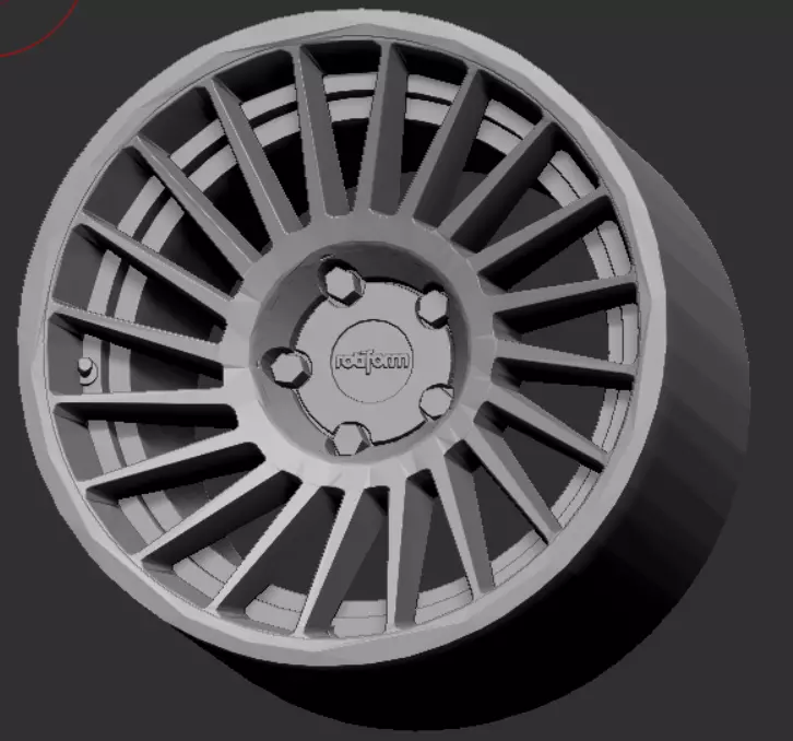 Rotiform IND-T Wheels Rims 3D Print Ready Model INDT 3D print model_0