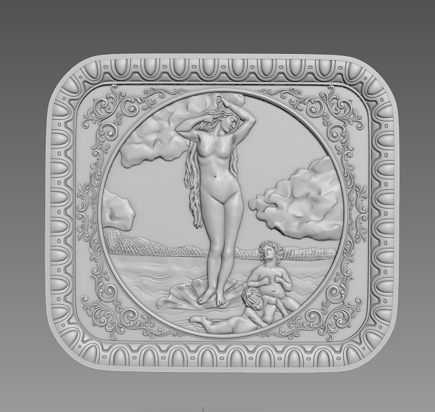 Basrelief 3d model Afrodite 3D model_2