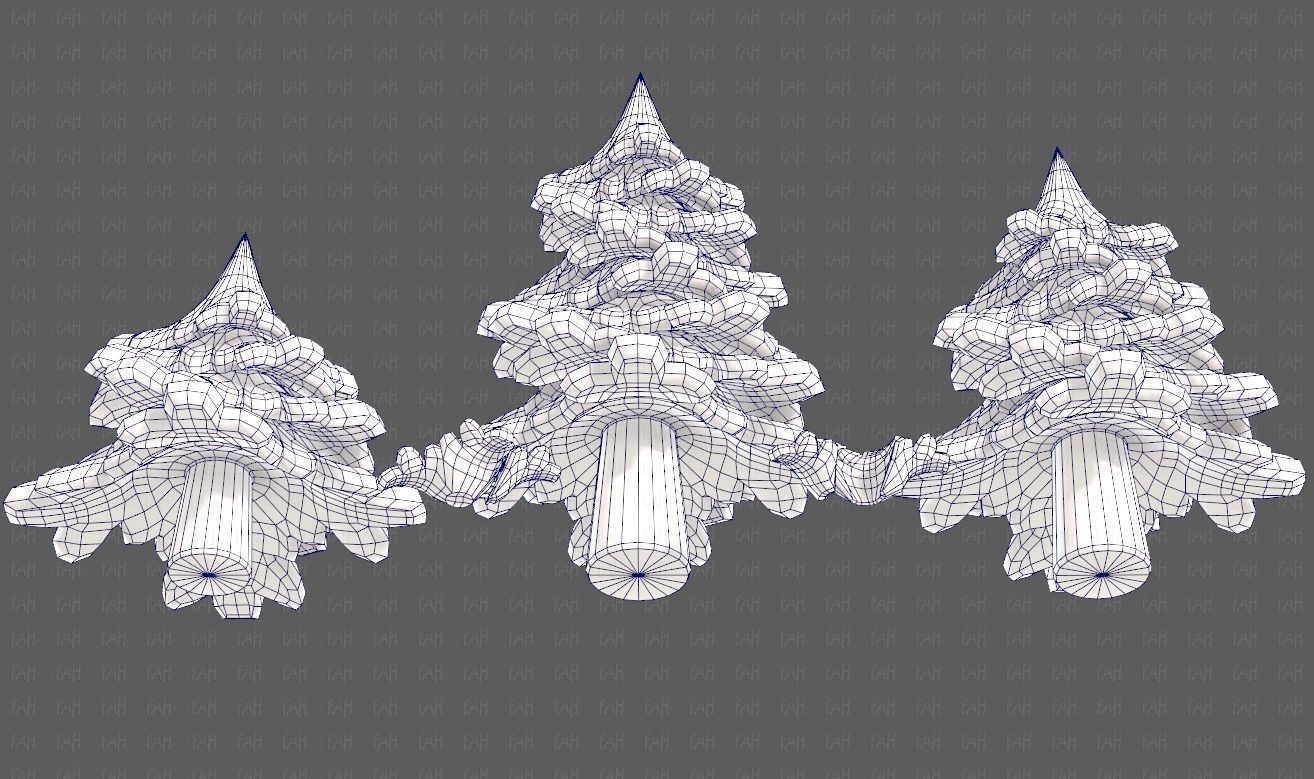 Trees Cartoon V40 Low-poly 3D model_40