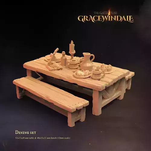 Gatehouse - Dining Set 3D print model