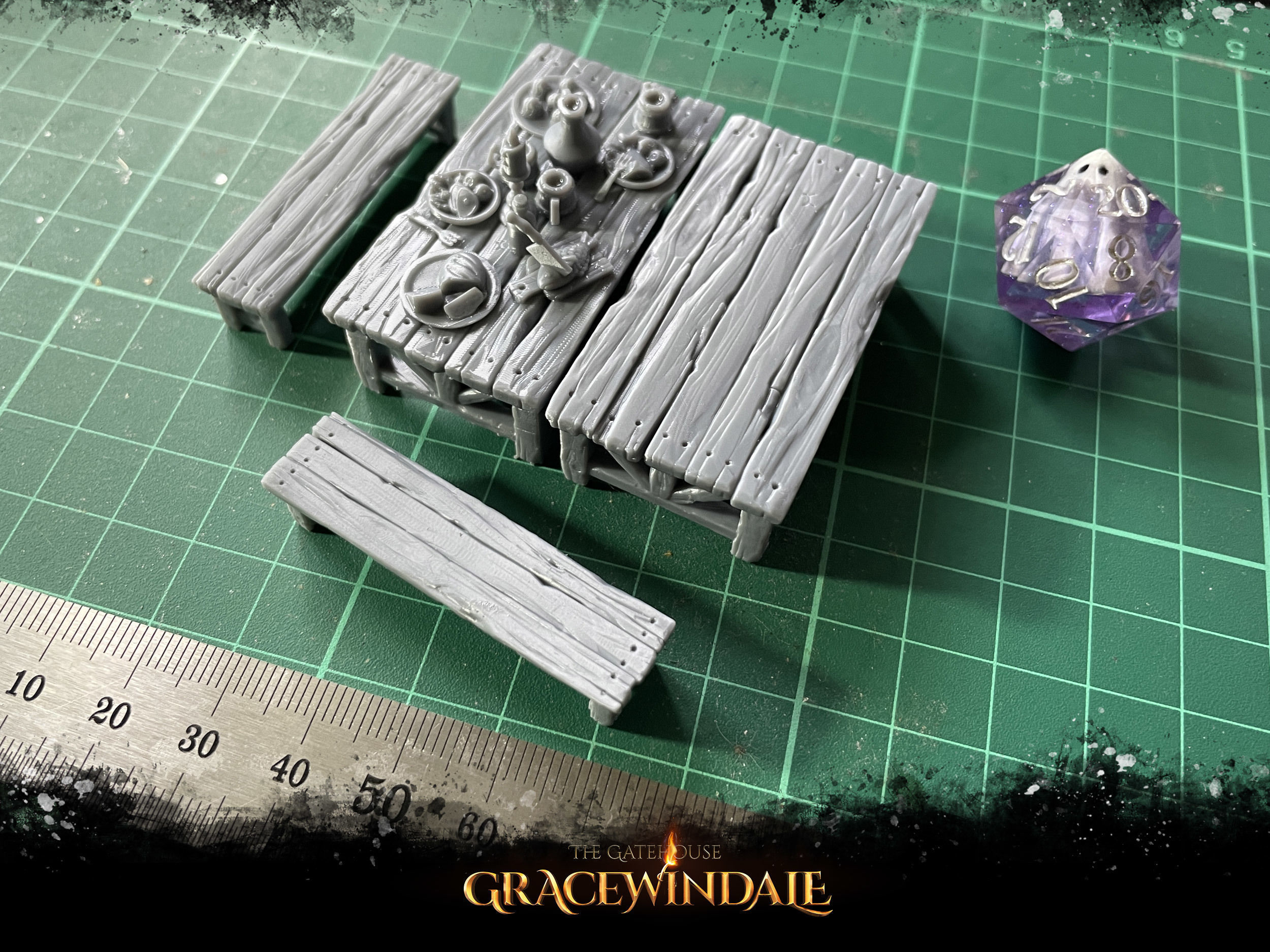 Gatehouse - Dining Set 3D print model_6