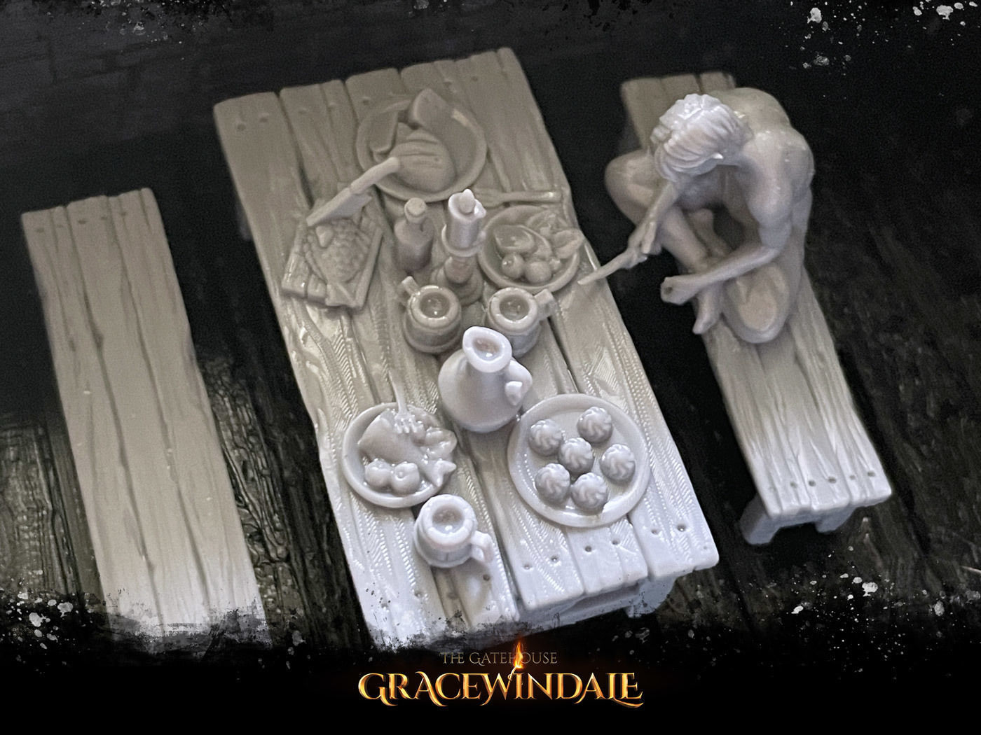 Gatehouse - Dining Set 3D print model_3