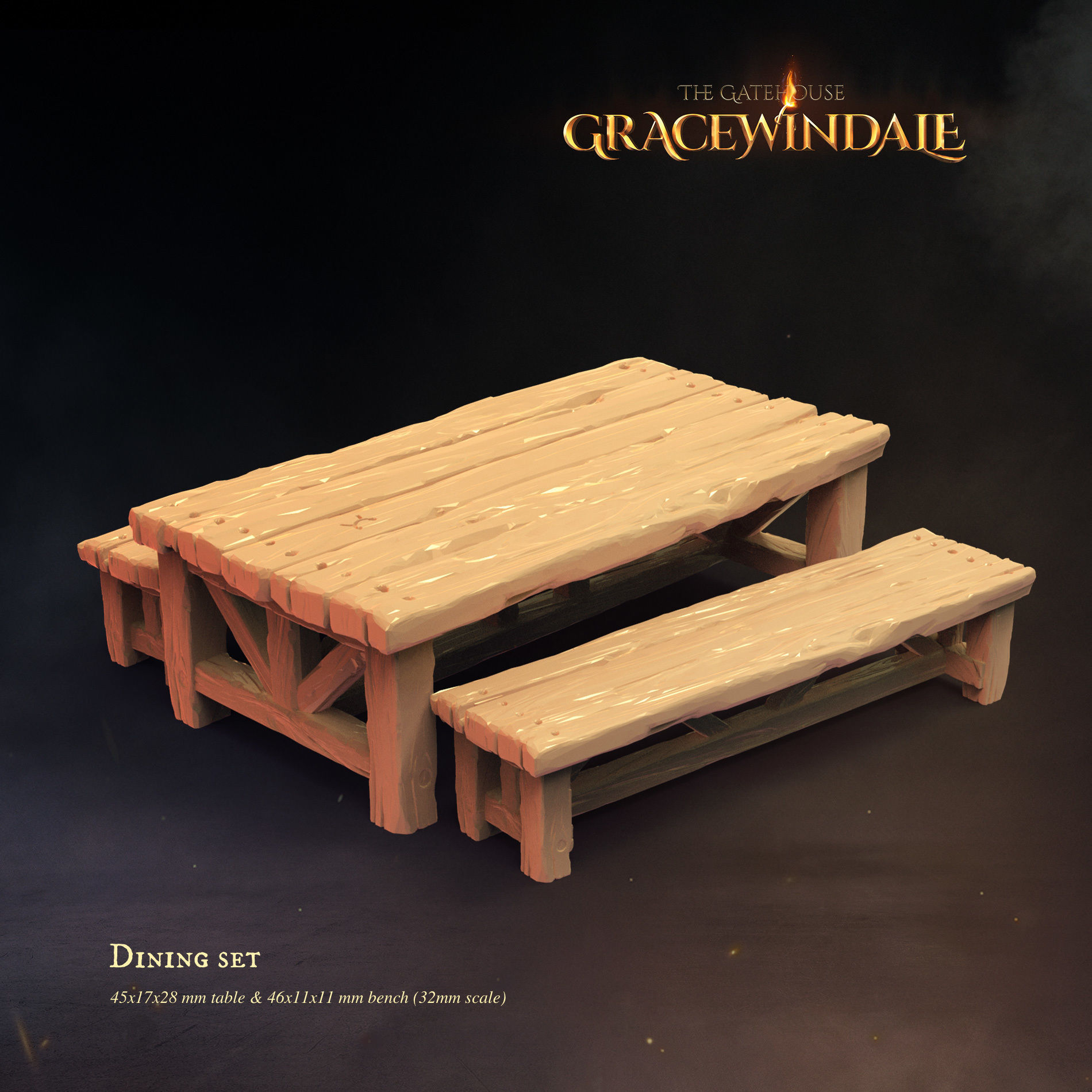 Gatehouse - Dining Set 3D print model_1
