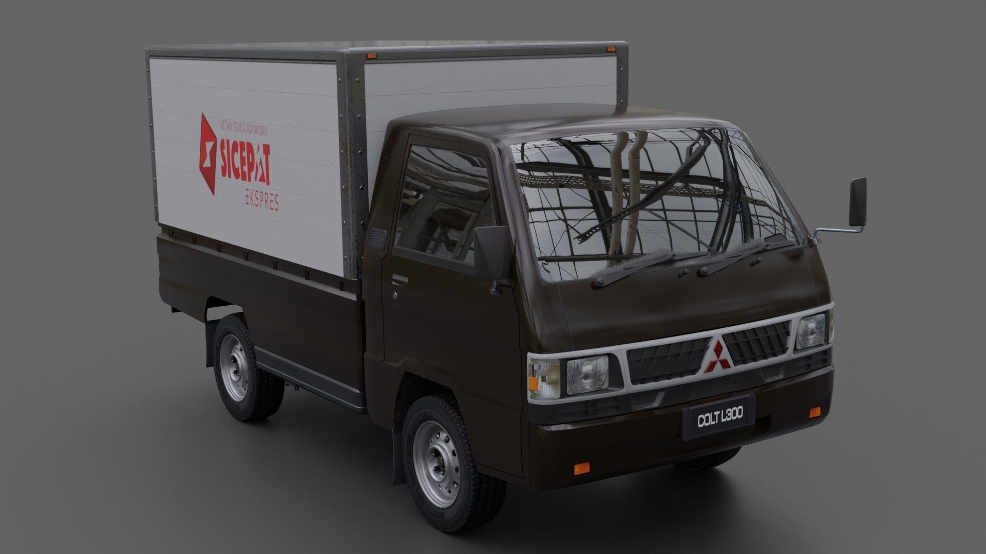 Mitsubishi L300 Low-poly 3D model_8