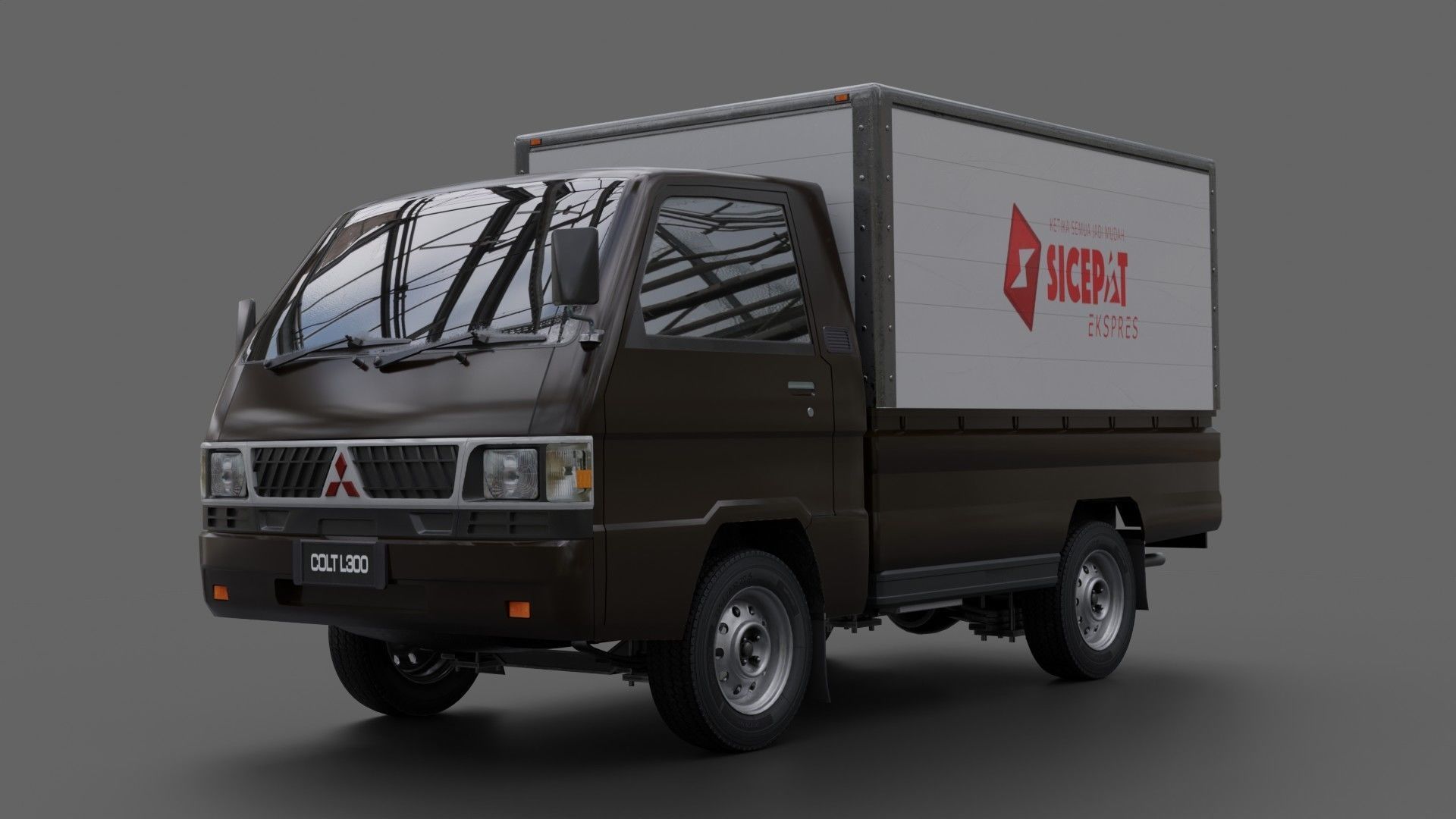 Mitsubishi L300 Low-poly 3D model_6