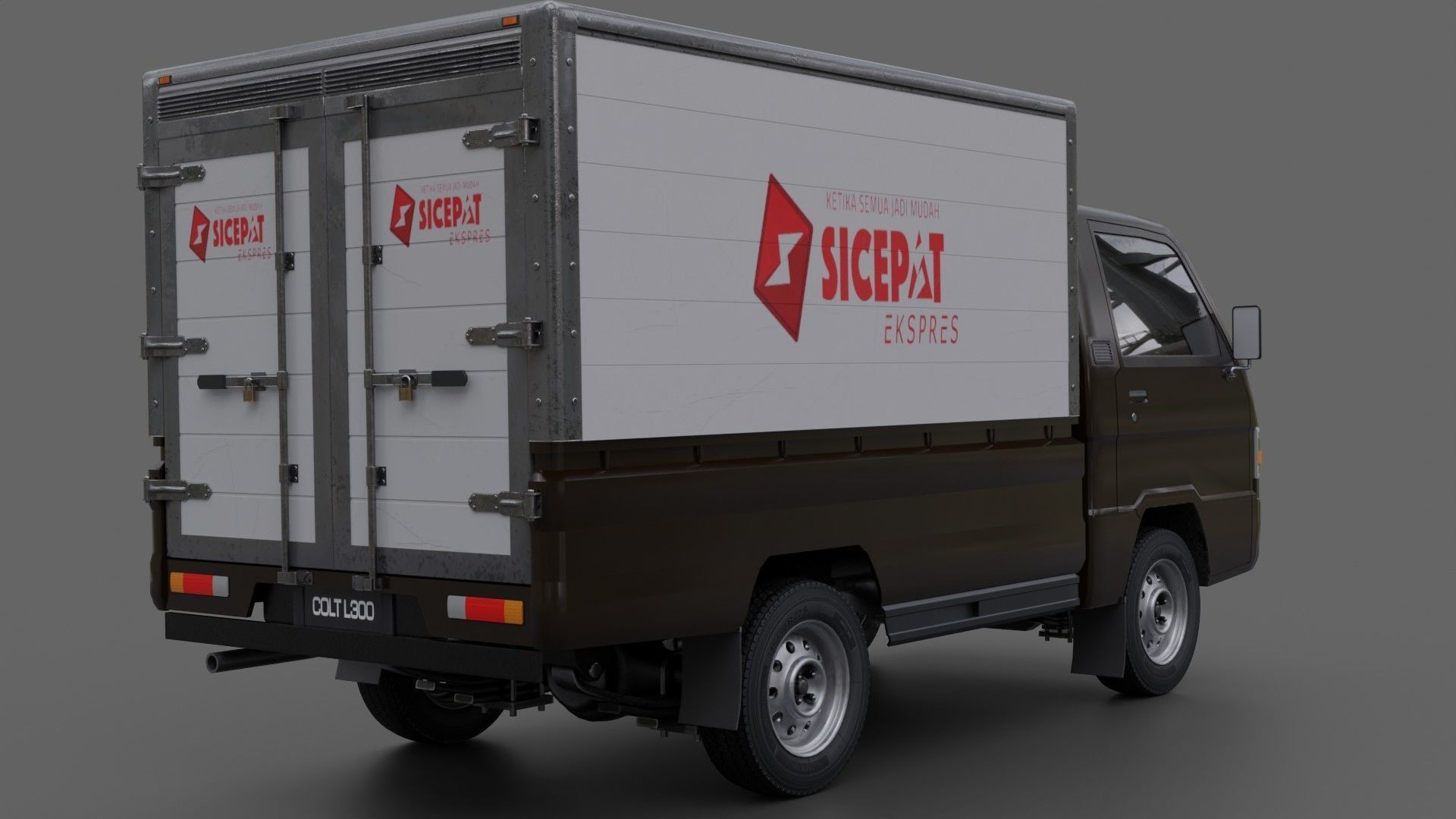 Mitsubishi L300 Low-poly 3D model_7