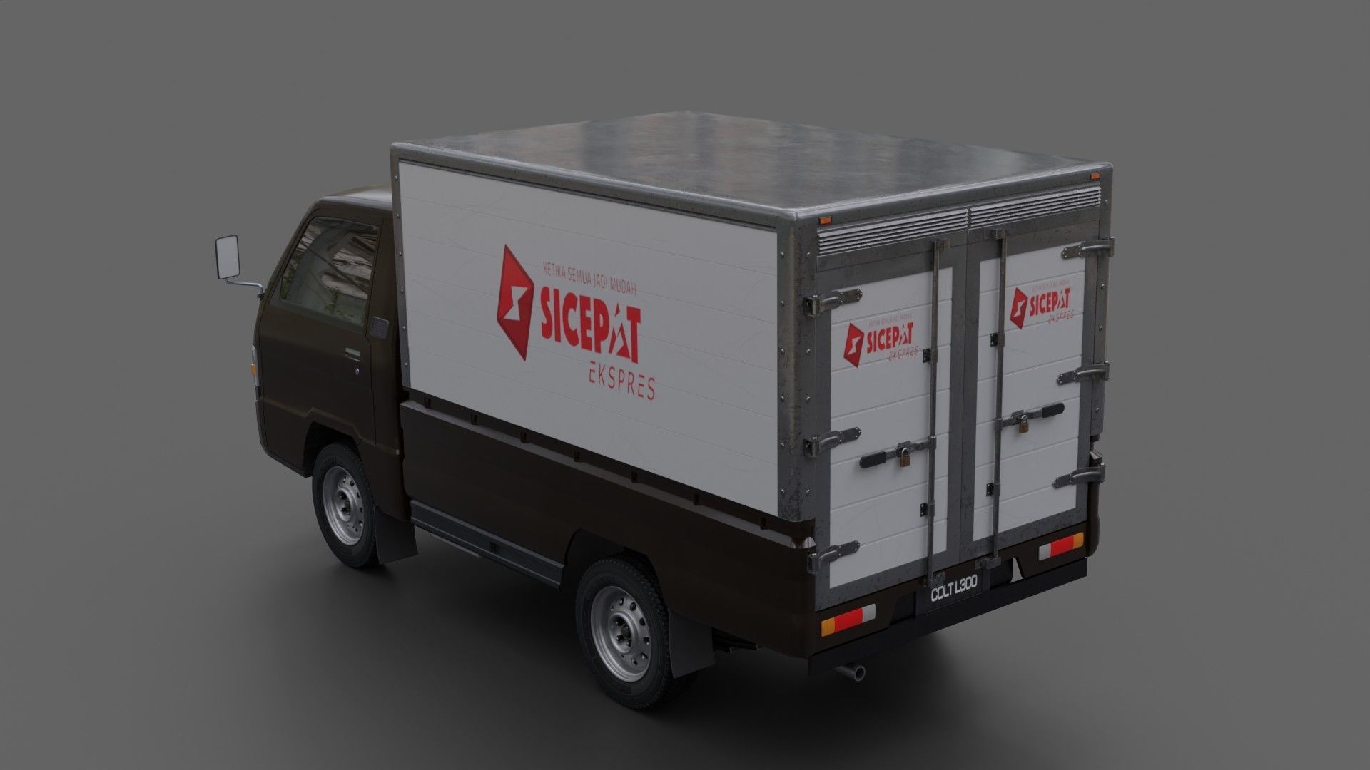 Mitsubishi L300 Low-poly 3D model_9