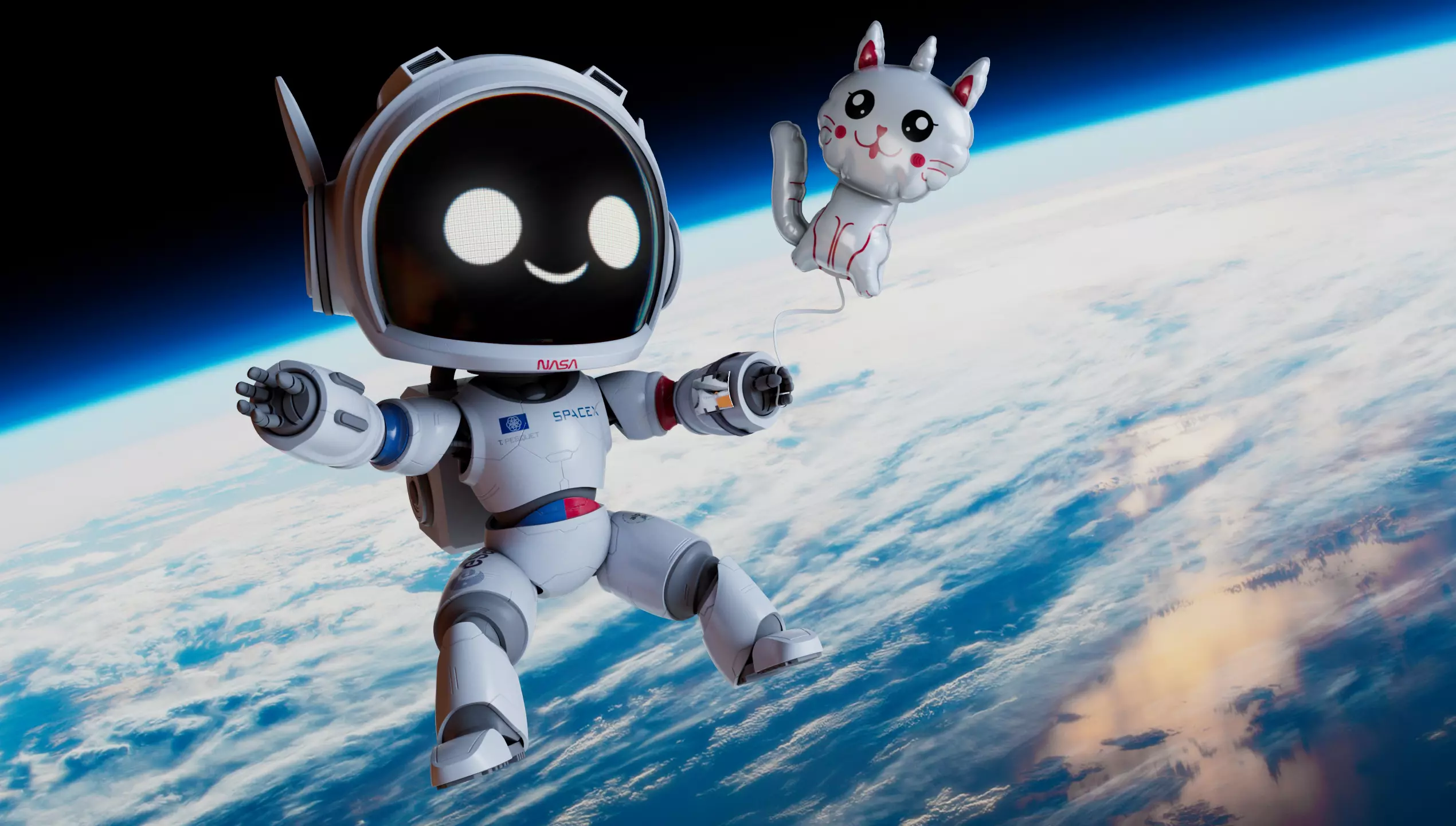 Cartoon Robot 3D model_0