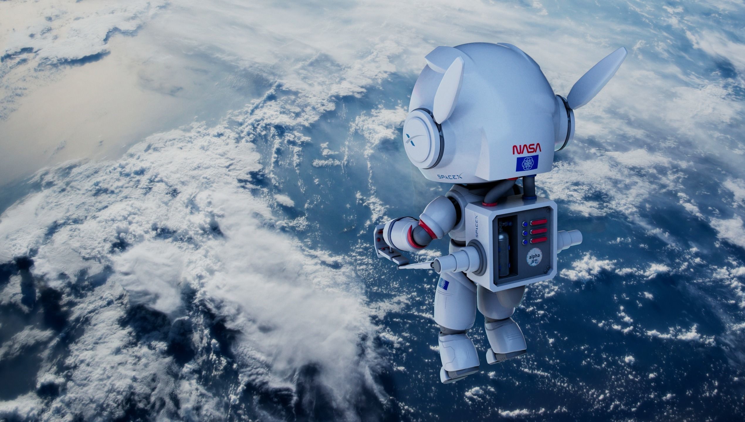 Cartoon Robot 3D model_4