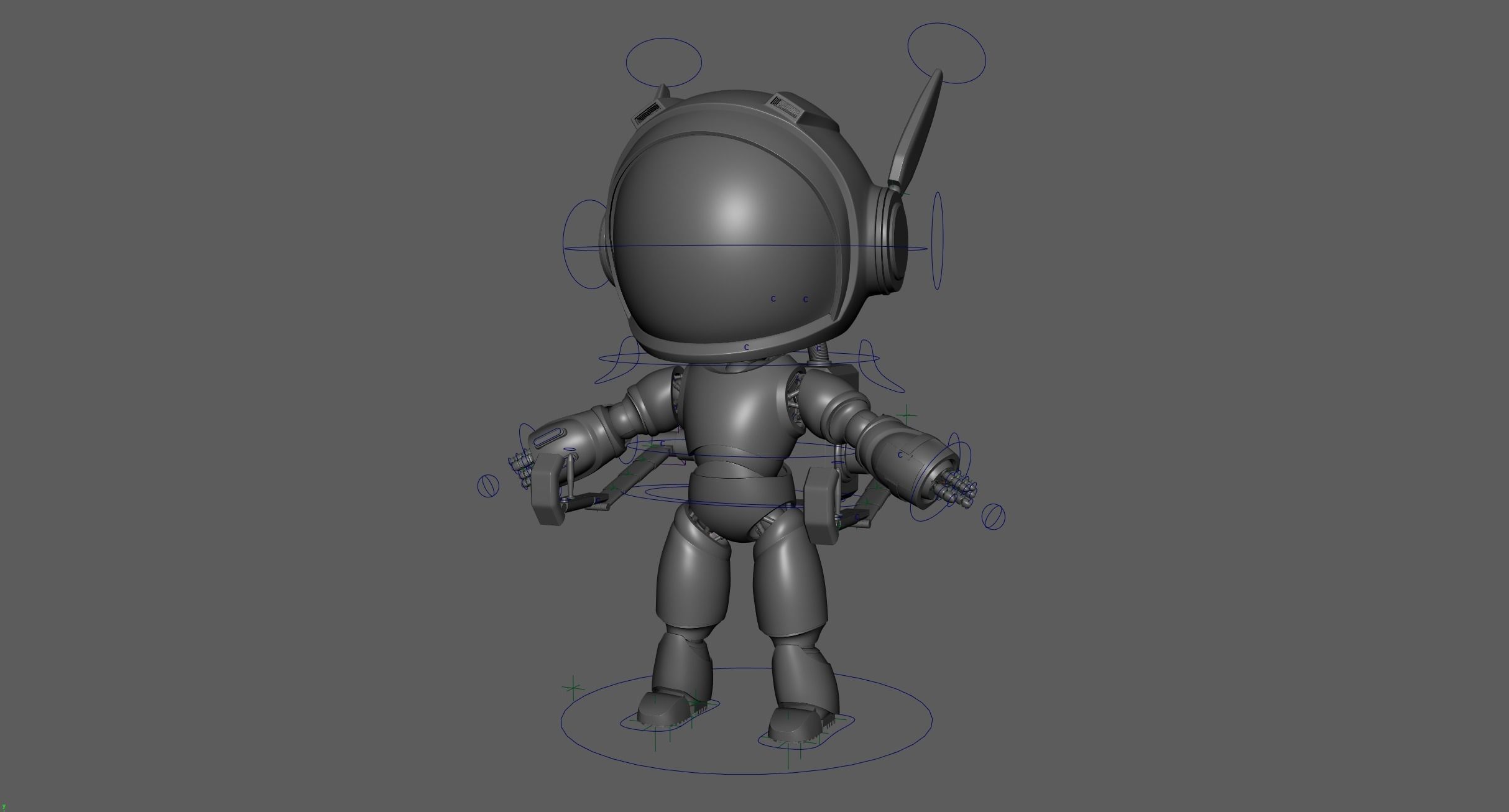 Cartoon Robot 3D model_5