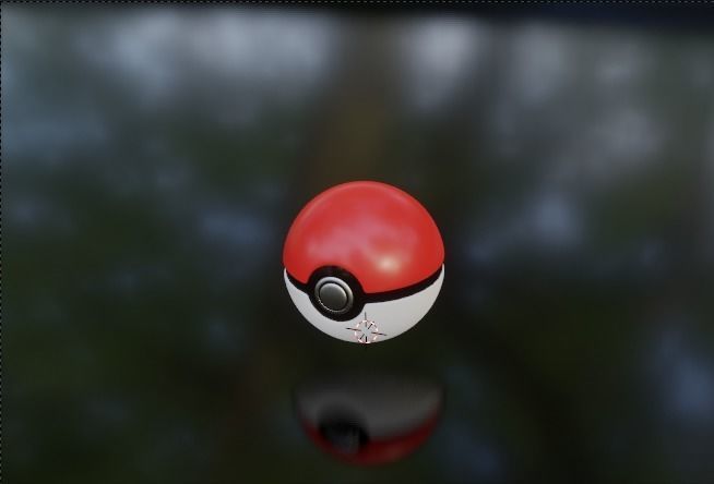 PokeBall Low-poly 3D model_2