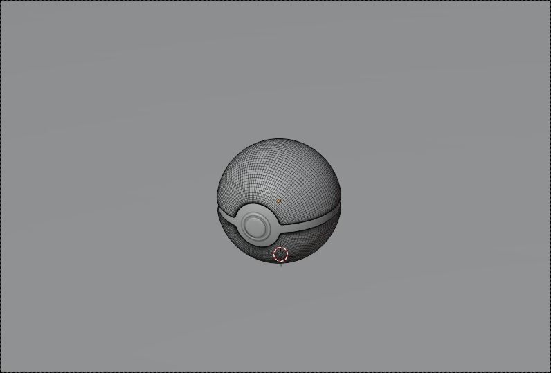 PokeBall Low-poly 3D model_3