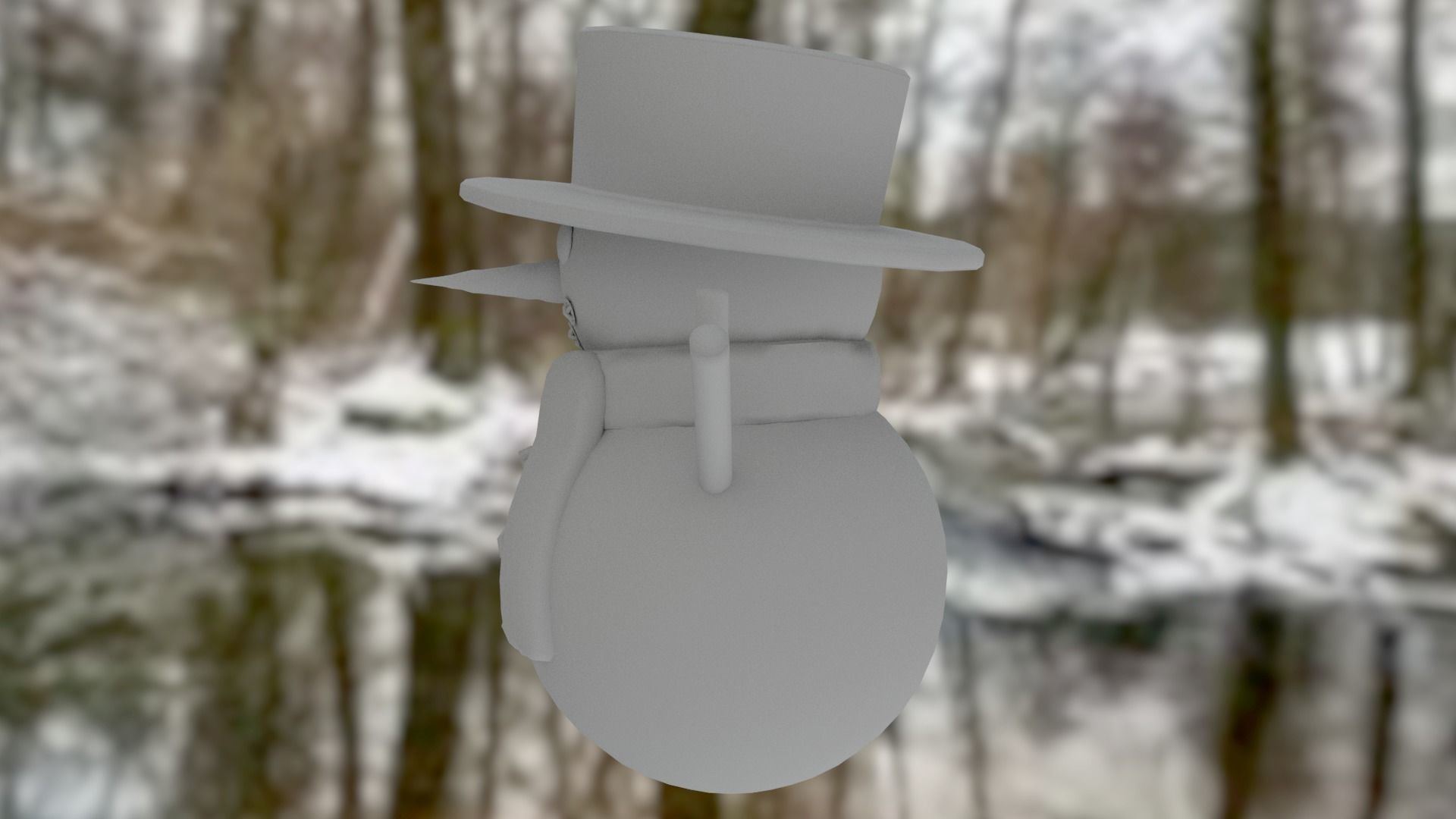 Snowman pack Low-poly 3D model_17
