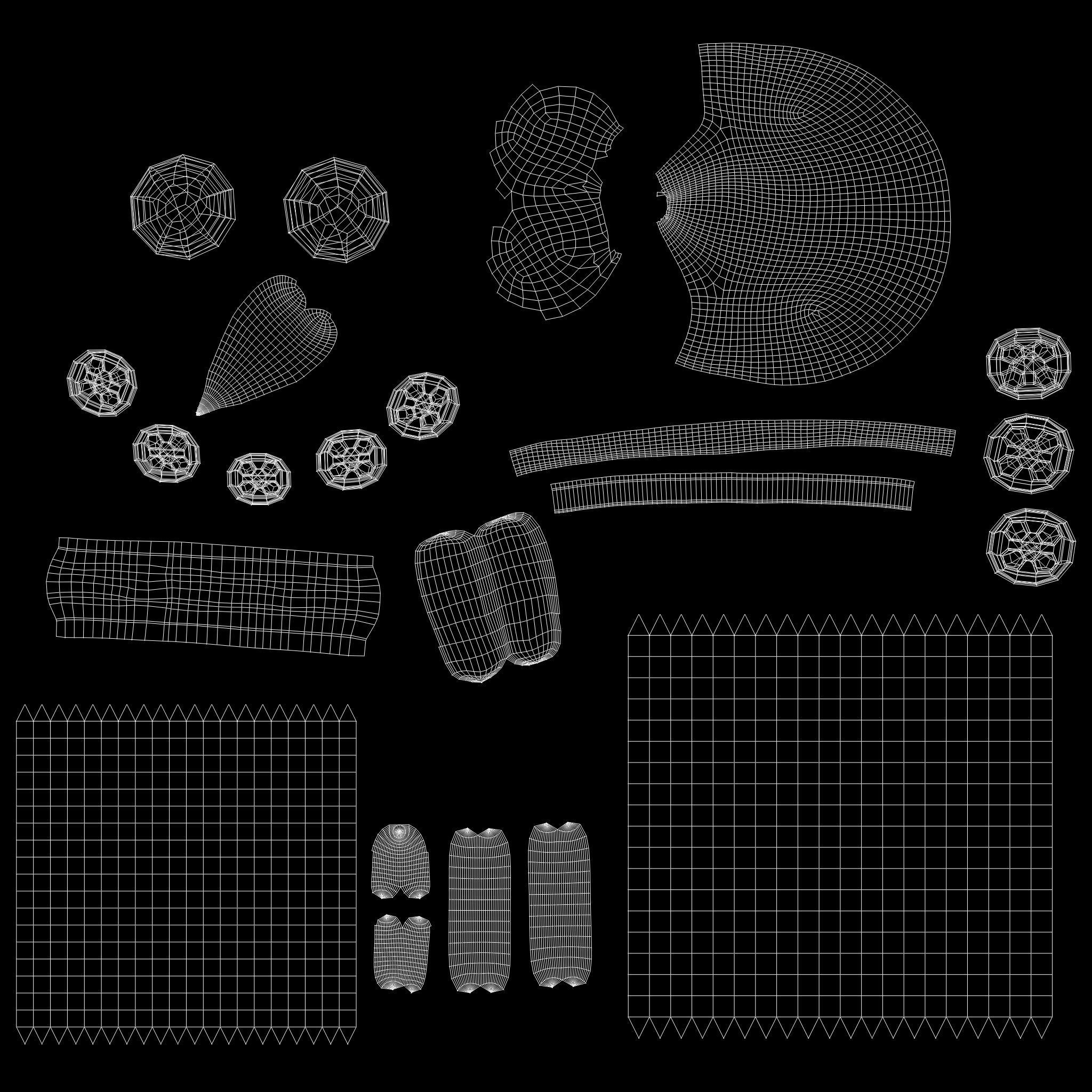 Snowman pack Low-poly 3D model_43