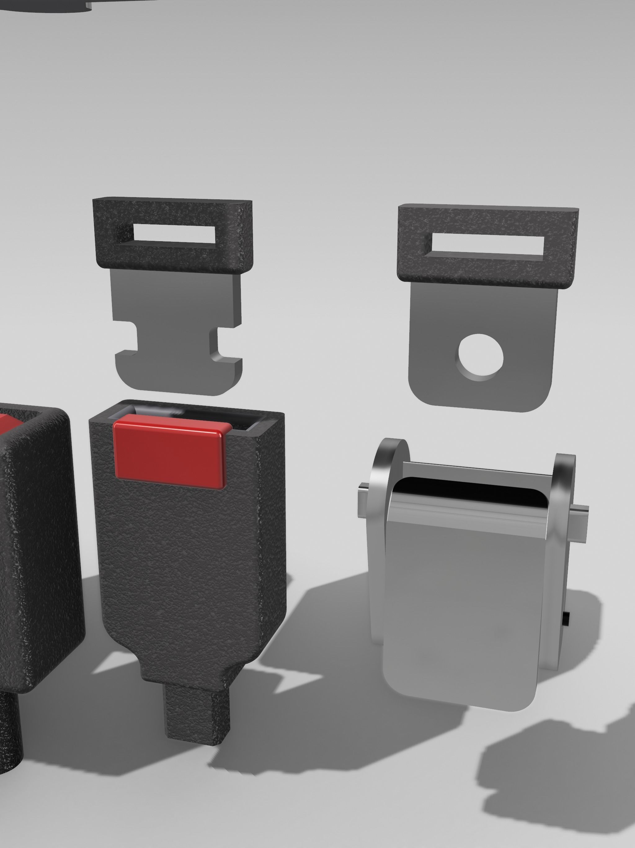Seatbelt Interior 8 pce Seatbelt set 3D print model_8
