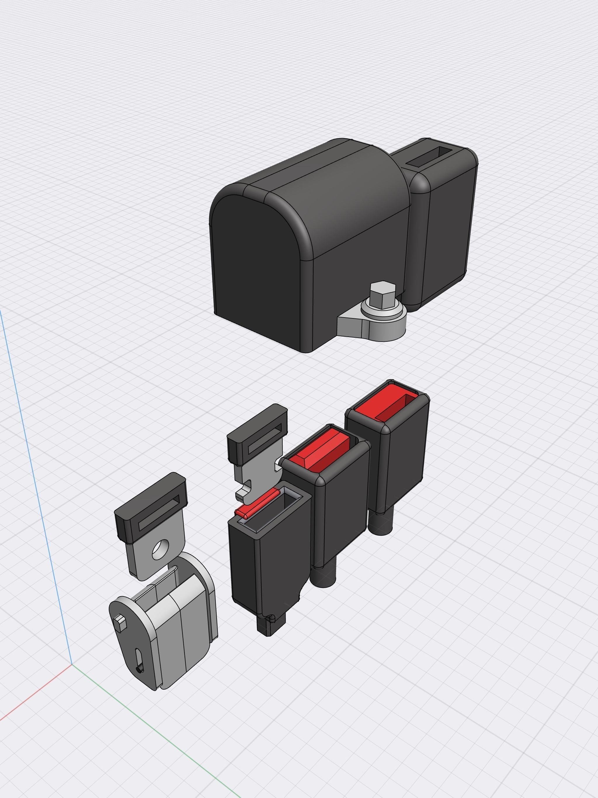 Seatbelt Interior 8 pce Seatbelt set 3D print model_12