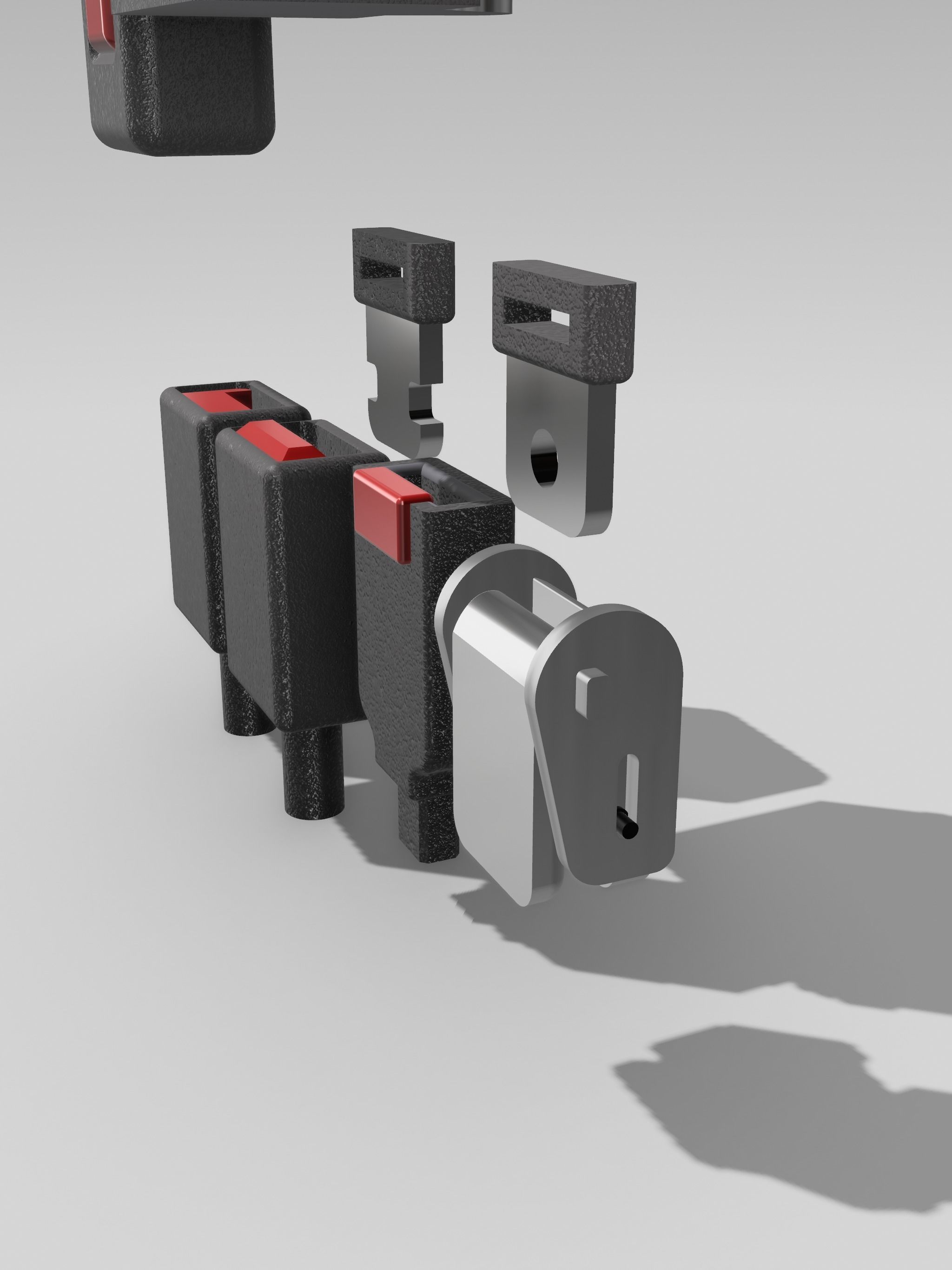 Seatbelt Interior 8 pce Seatbelt set 3D print model_7