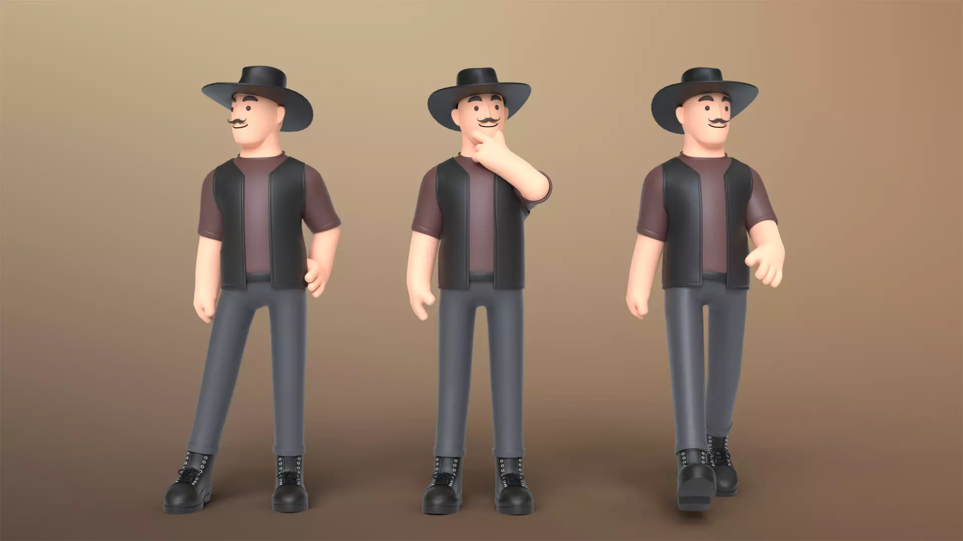 Minimal People Man Character 1001 3D model