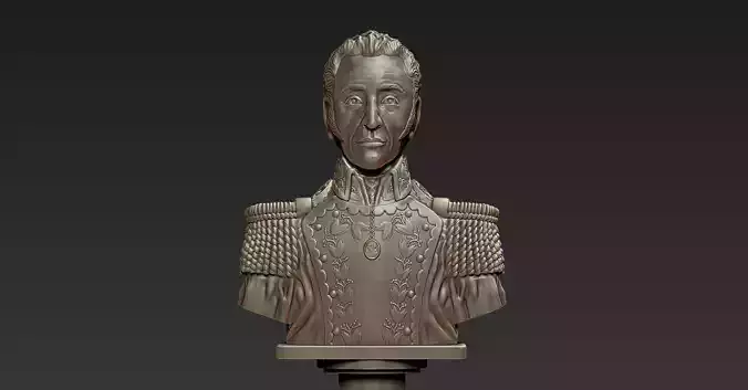 Simon Bolivar Bust 3d Print
