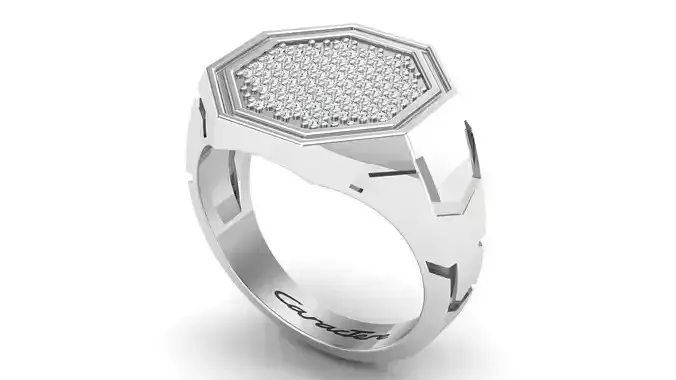 Signet Ring with Octagon Shape