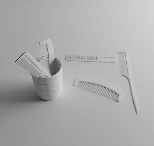 Male Comb collection Free 3D model