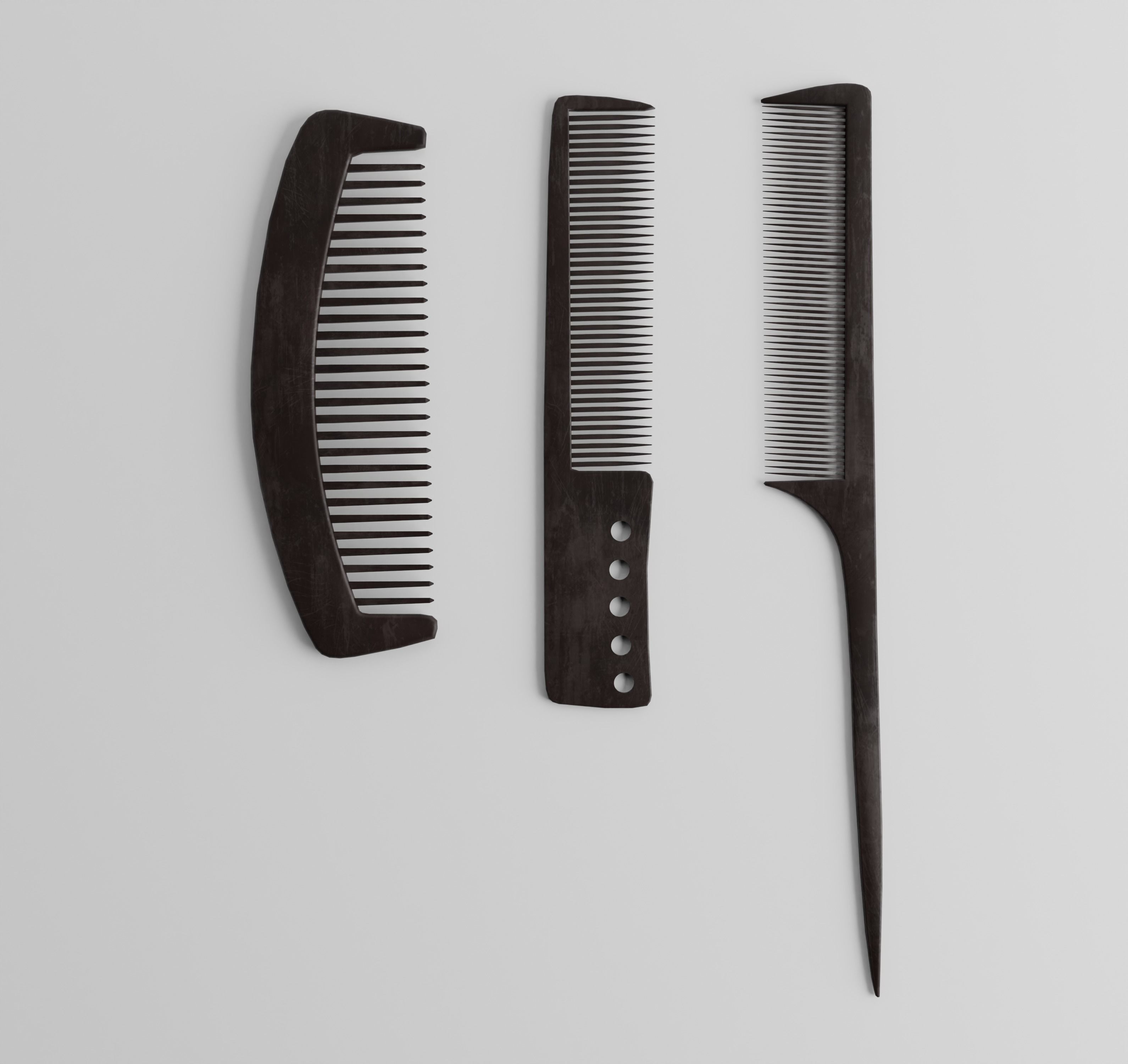 Male Comb collection Free 3D model_3